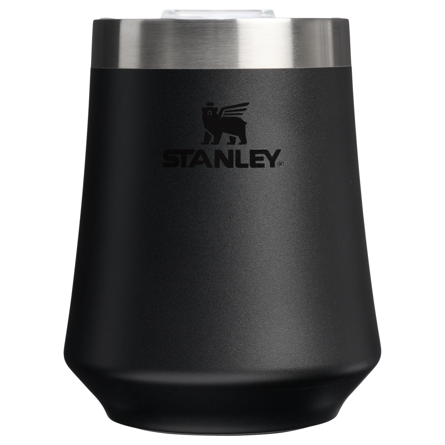 Premium Matte The Reserve Wine Tumbler D125V - Premium Insulated Egg-Shaped Wine Glass for Outdoors - Black 2.0