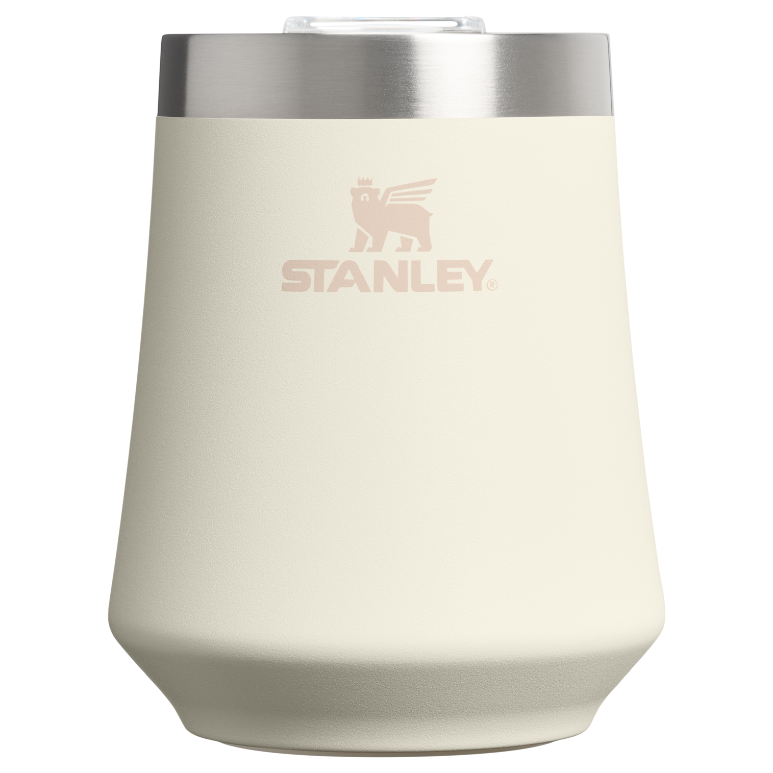 Premium Matte The Reserve Wine Tumbler D125V - Premium Insulated Egg-Shaped Wine Glass for Outdoors - Cream