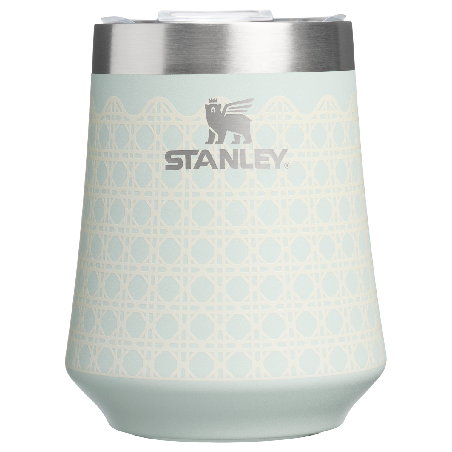Elegant Stemless The Reserve Wine Tumbler D352C - Reserve Collection Stainless Steel Whiskey Cup - Mist Rattan