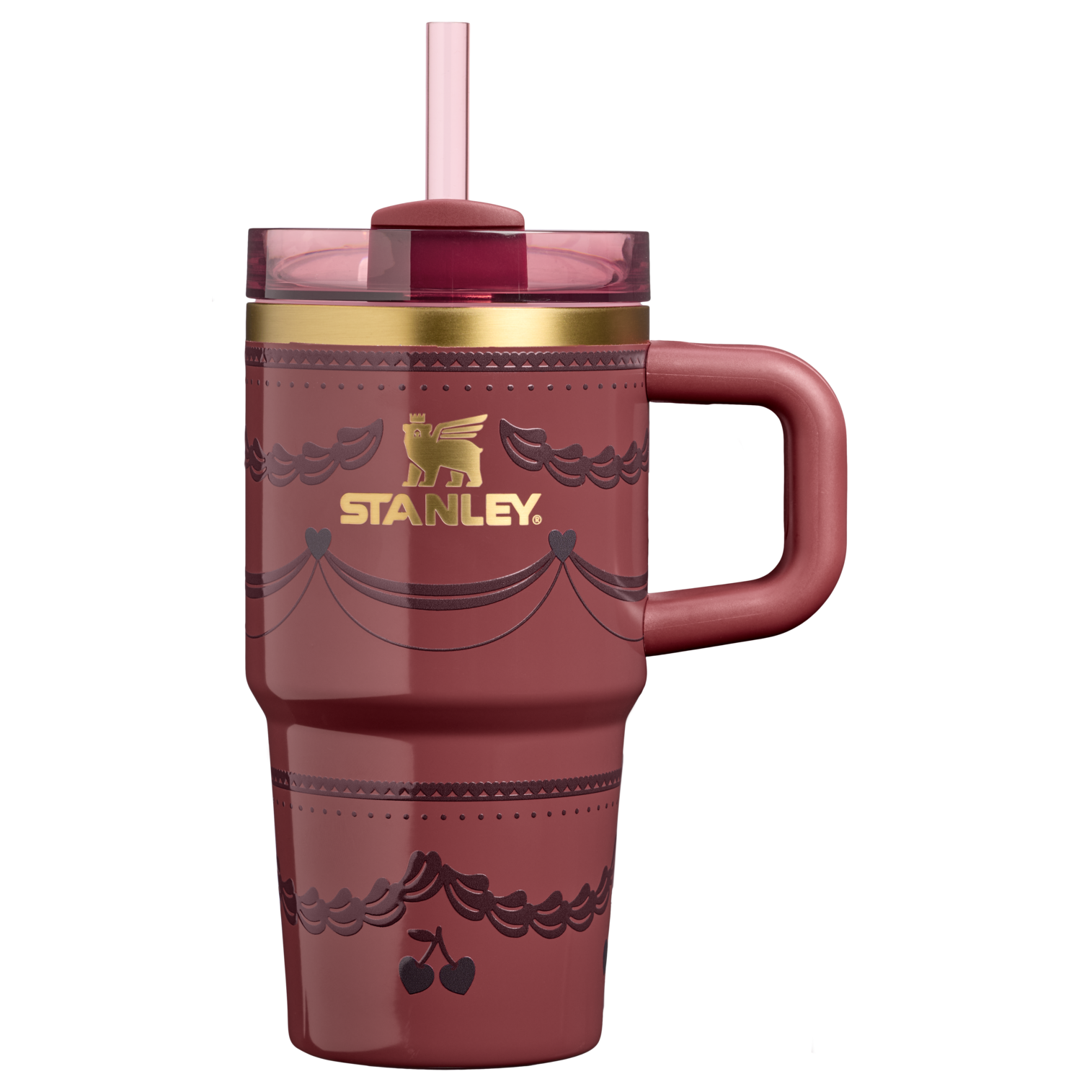 Large Capacity The Valentine’s Day Quencher H2.0  Flowstate Tumbler D234X - FlowState 3-Position Lid Insulated Travel Mug - Red Velvet Cake