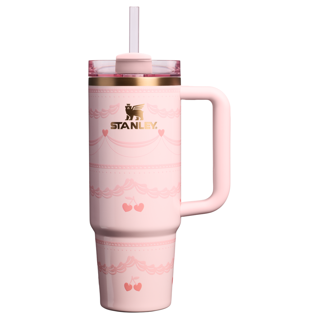 Double-Wall Vacuum The Valentine’s Day Quencher H2.0 Flowstate Tumbler D232U - Double-Wall Vacuum Insulated Travel Tumbler with Straw - Pink Velvet Cake