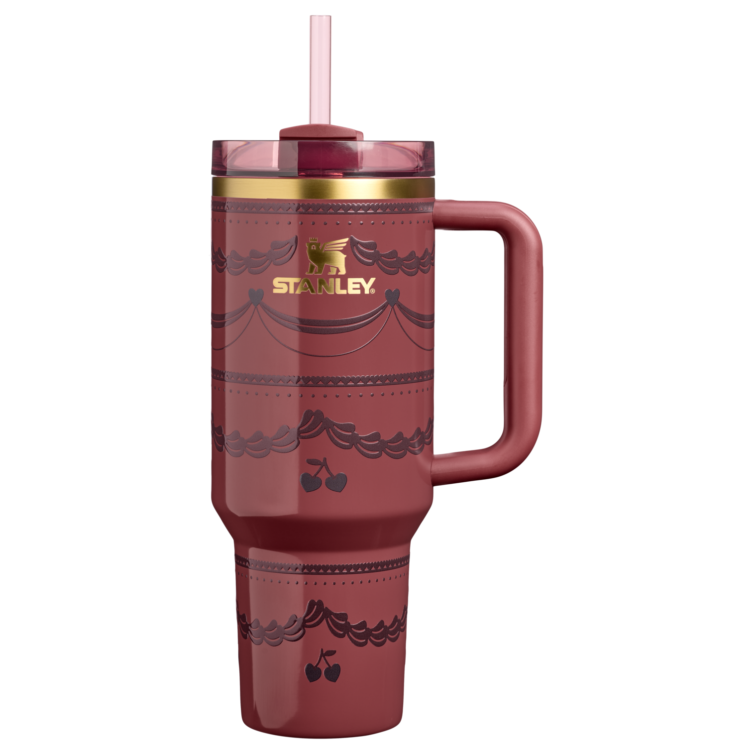 Insulated Travel The Valentine’s Day Quencher H2.0 Flowstate Tumbler D231T - Premium Stainless Steel Straw Cup for All-Day Hydration - Red Velvet Cake