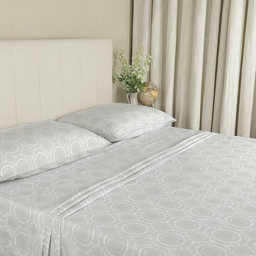 Breathable Luxury 100% Cotton Queen Sheets Set, 4 Piece Bed Sheets Set with HeiQ Fresh, Percale Weave, Hotel Luxury, Ultra Soft Sheets ... - Premium Ultra-Soft Pillowcase Pair for Sleeping - Default Title