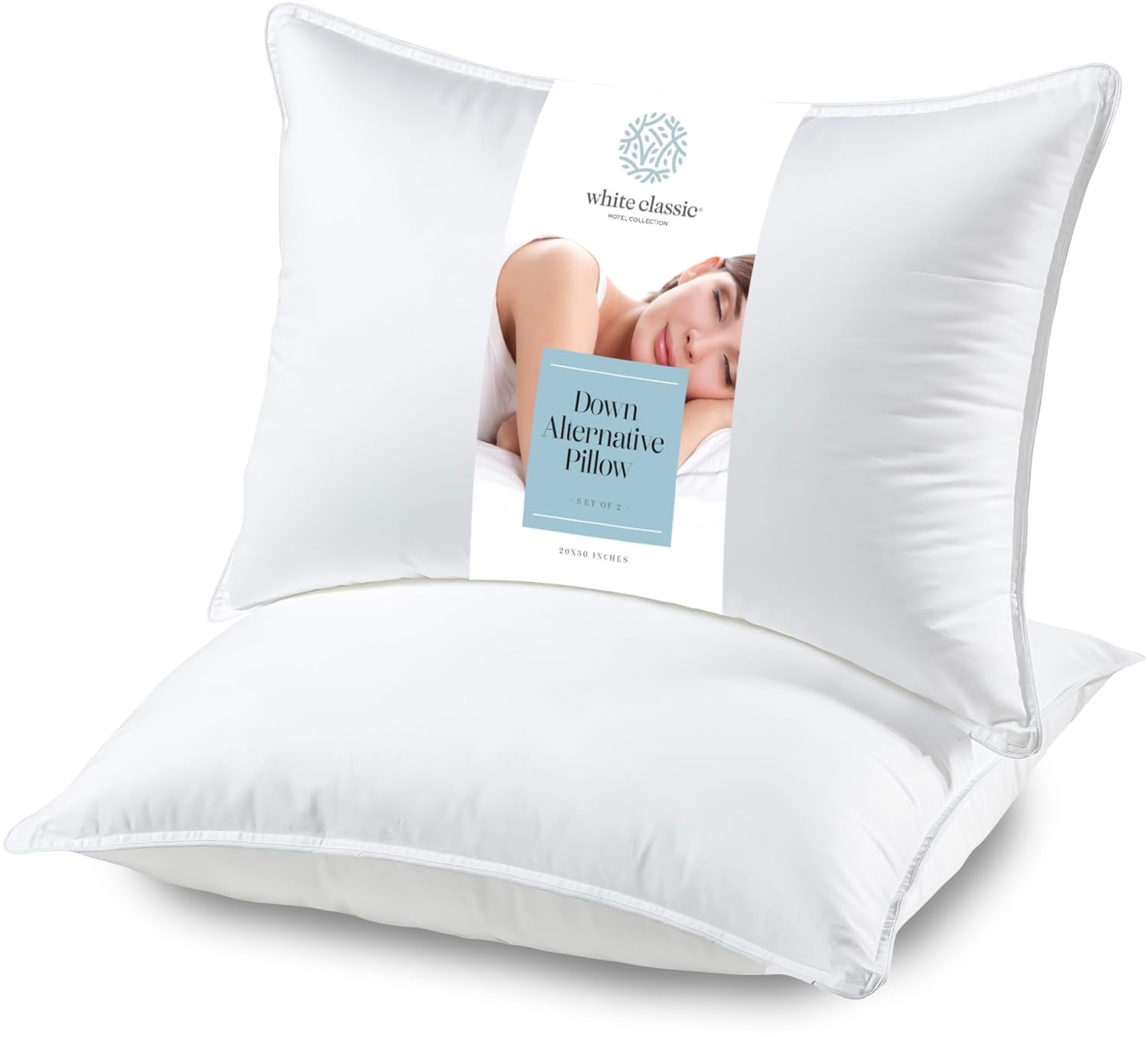 Ergonomic Memory Foam Bed Pillows for Sleeping 2 Pc Set, Queen Size Pillow Side Sleeper Set, Down Alternative Luxury Hotel Soft Pillow 28x2... - Hotel Quality Plush Sleeping Pillows - Default Title