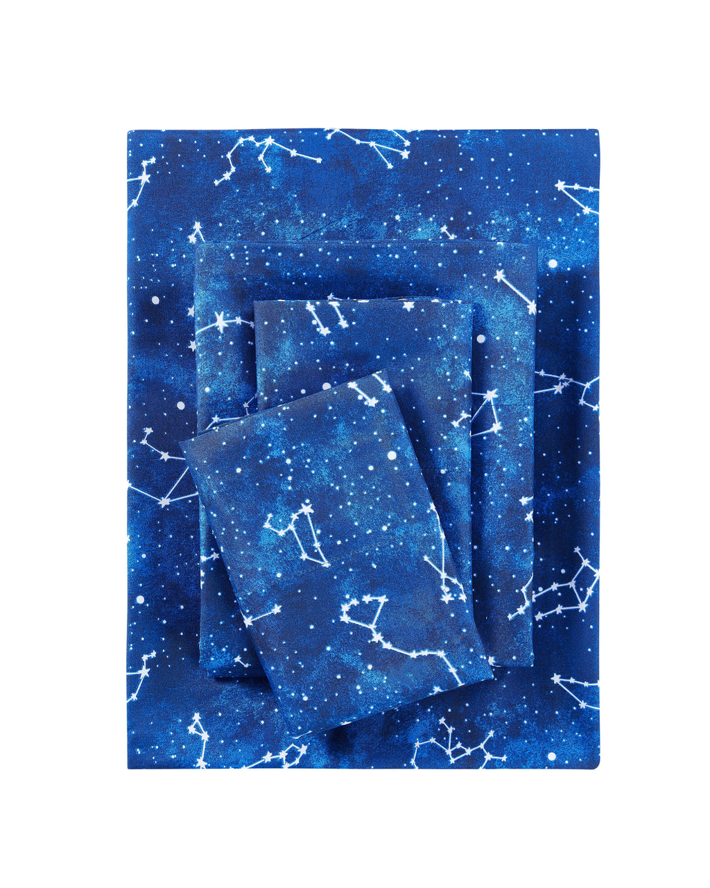 Ultra-Soft Kids Soft Microfiber Sheet Set, Navy Blue Stars, Full, 4 Pieces, Easy Care - Cooling Hotel Quality Bedding Sheets and Pillowcases - Default Title