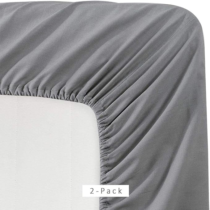 Ultra-Soft Microfiber 2 Twin Fitted Bottom Bed Sheets (2-Pack) 1800 Ultra Soft and Comfy - 39" x 75" Great for Kids Room, Guest ... - Cooling Hotel Quality Bedding Sheets and Pillowcases Detail