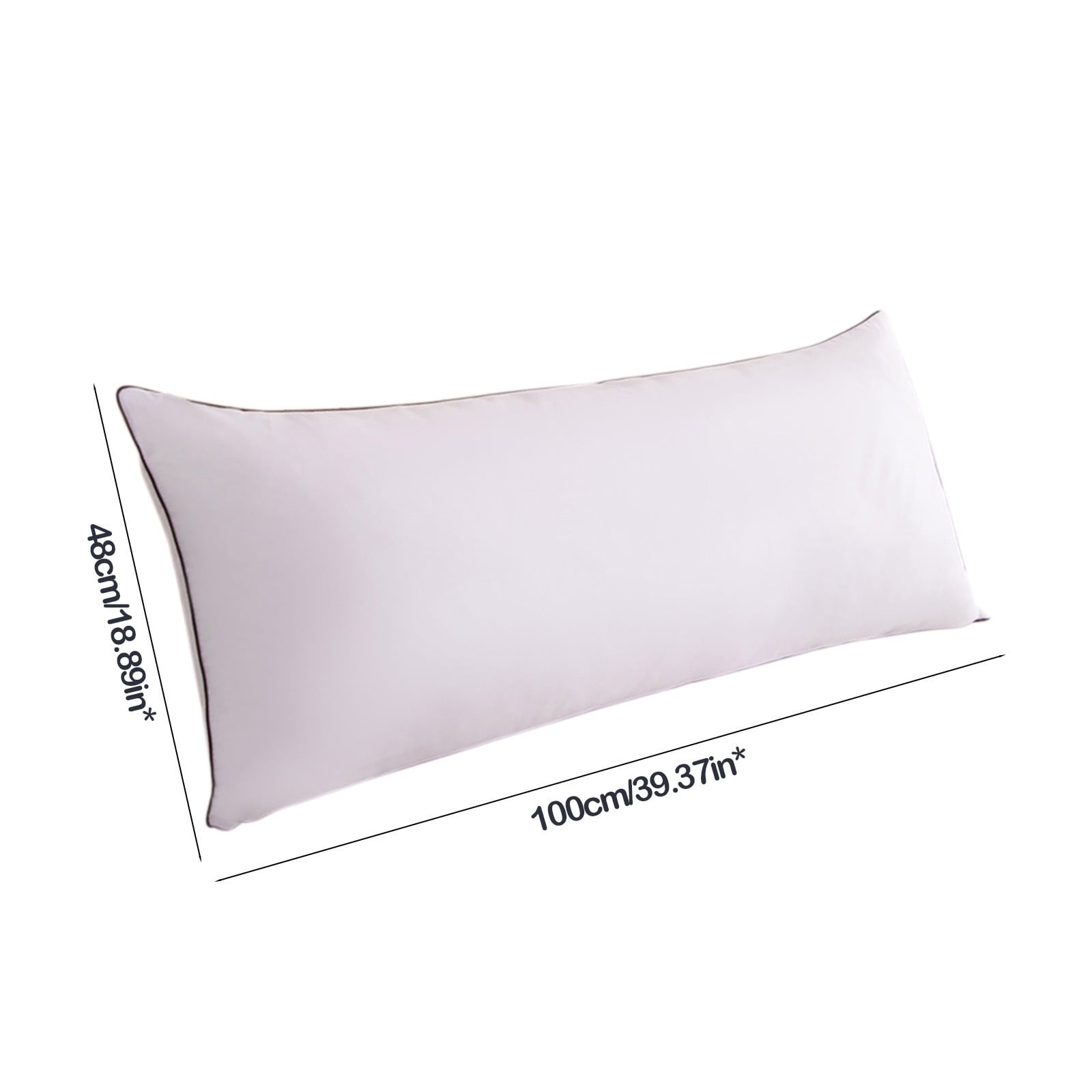 Decorative Plump Long Pillows For Bed King Clearance! 100*48cm White Gentle Support Soybean Pillow, Comfortable Breathable Bed Pillows... - Hotel Quality Plush Sleeping Pillows Detail