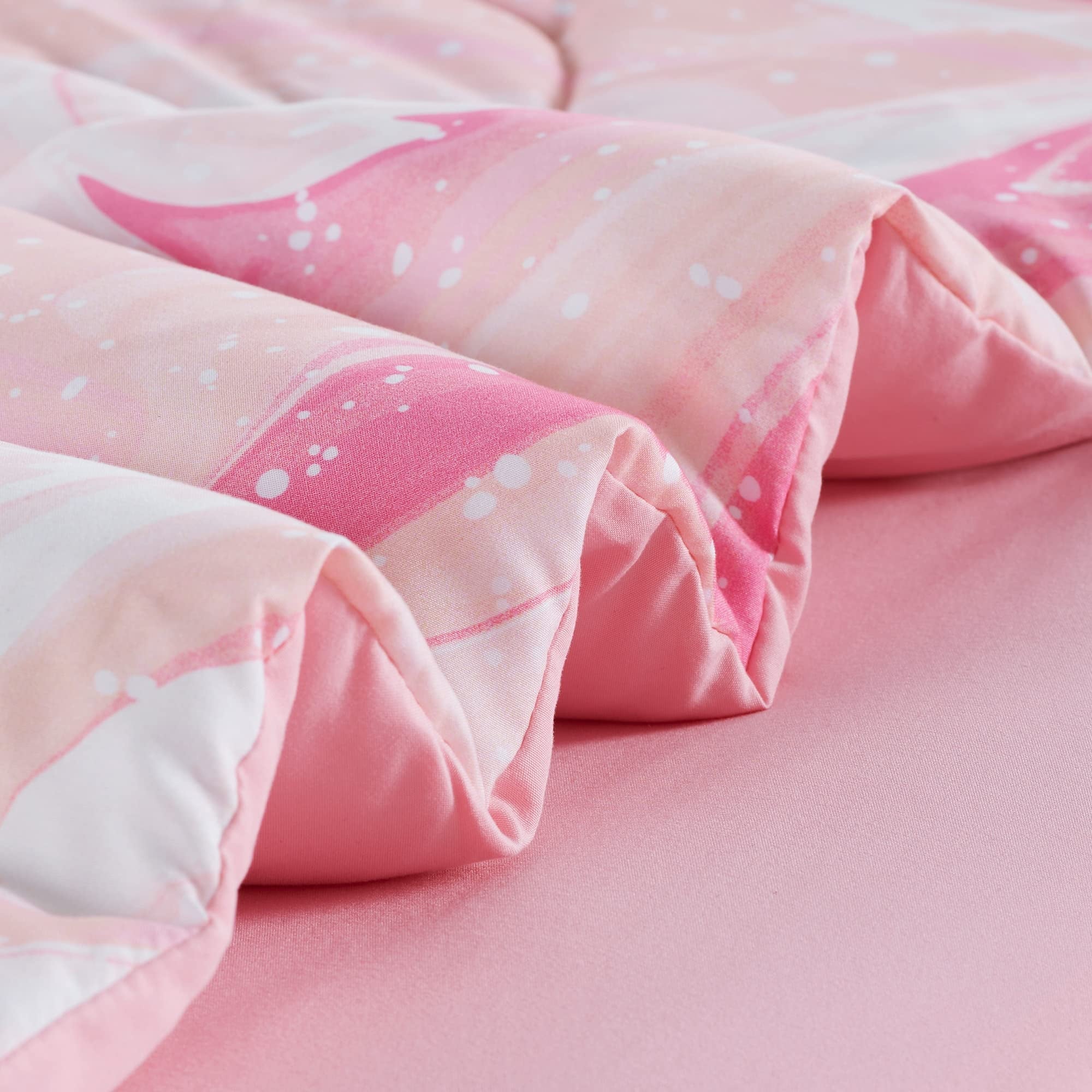 All-Season Kids Twin Bedding Comforter Set - 5 Pieces Super Cute & Soft Bedding Sets & Collections with Comforter, Sheet, Pillow... - Luxurious Quilted Duvet Cover Set Detail