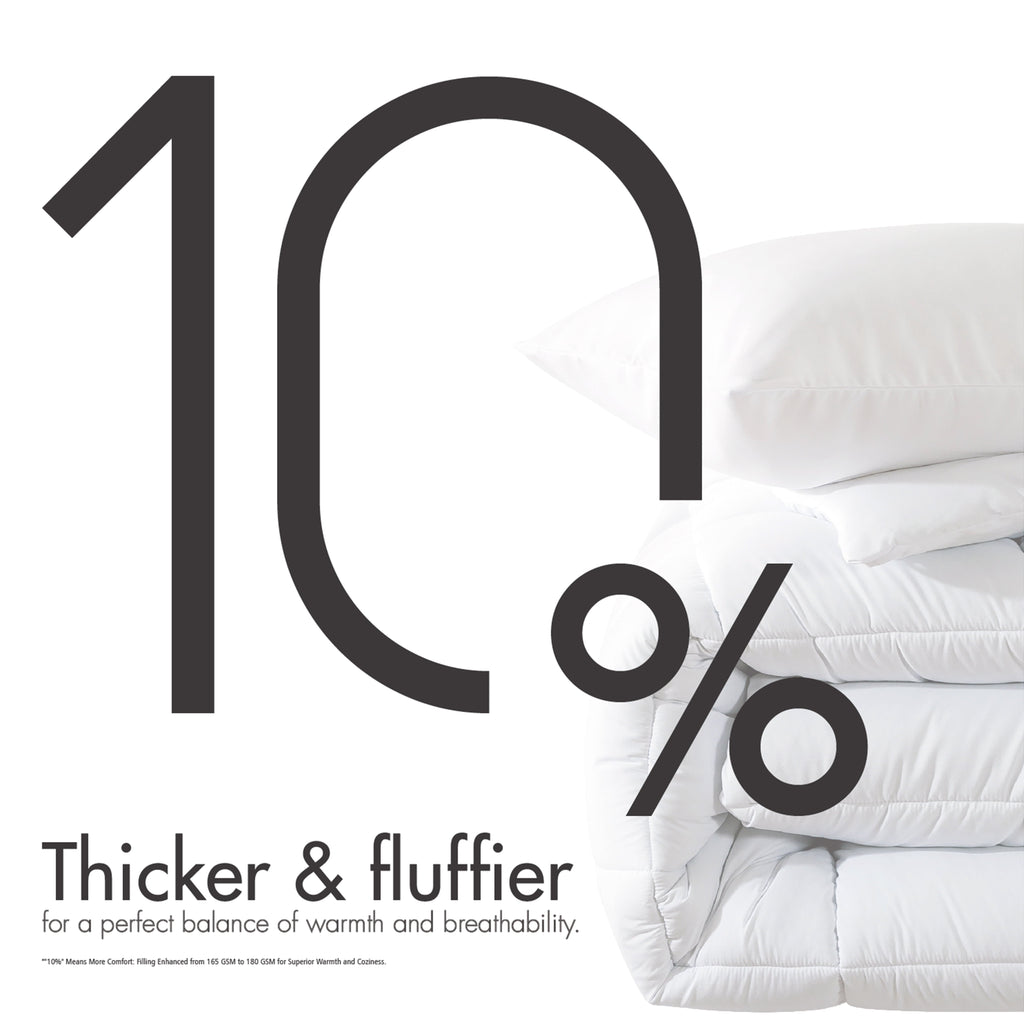 Hypoallergenic Cloud Queen Size 3-Piece All-Season Down Alternative Comforter Set Deep Black (Comforter and Pillowcase Bedding Set / bed i... - All-Season Down Alternative Comforter Insert Detail