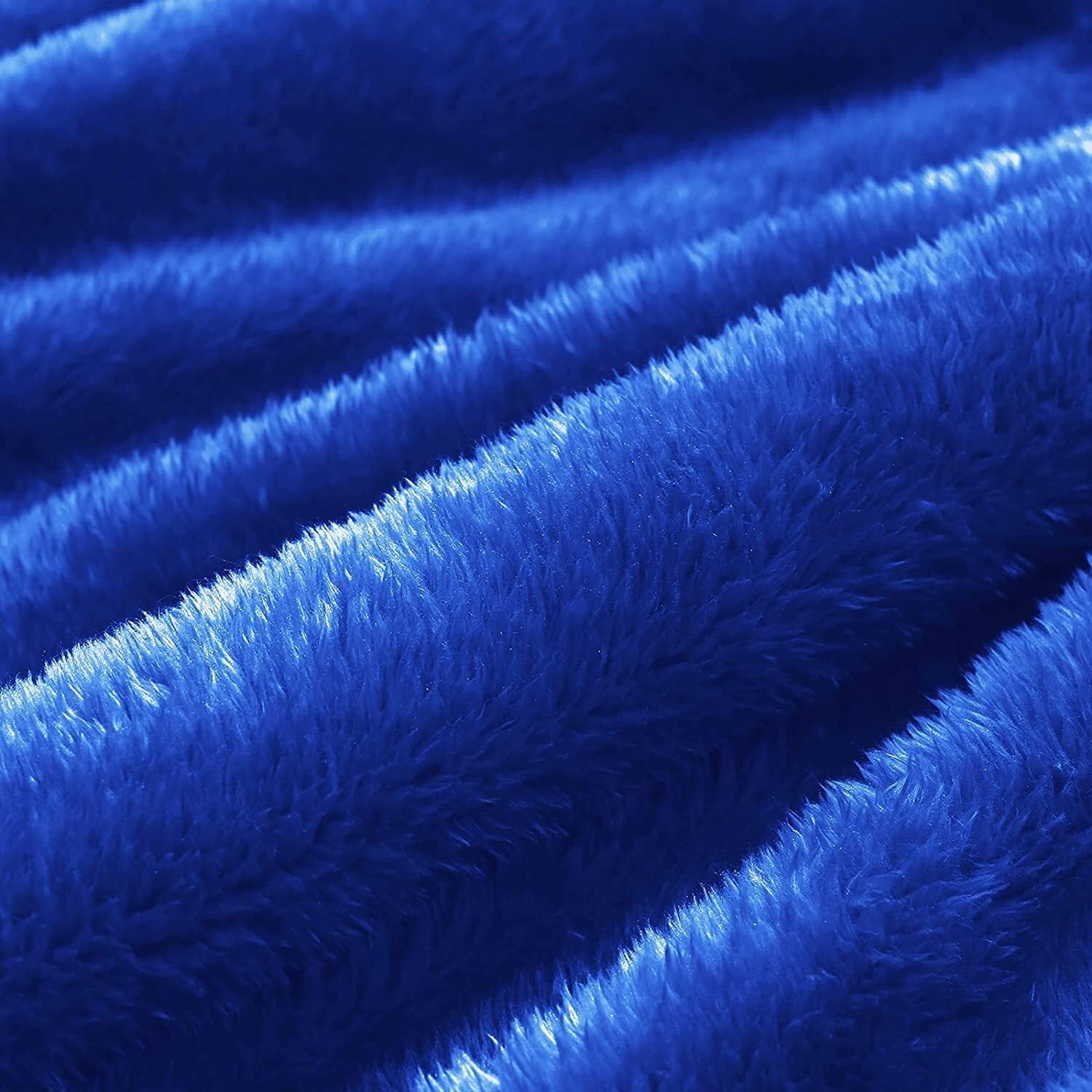 Lightweight Warm Plush Fuzzy Fleece Throw Blanket (40" x 50", Cobalt Blue)- Soft, Warm and Lightweight - Lightweight Plush Warm Blanket for All Seasons Detail