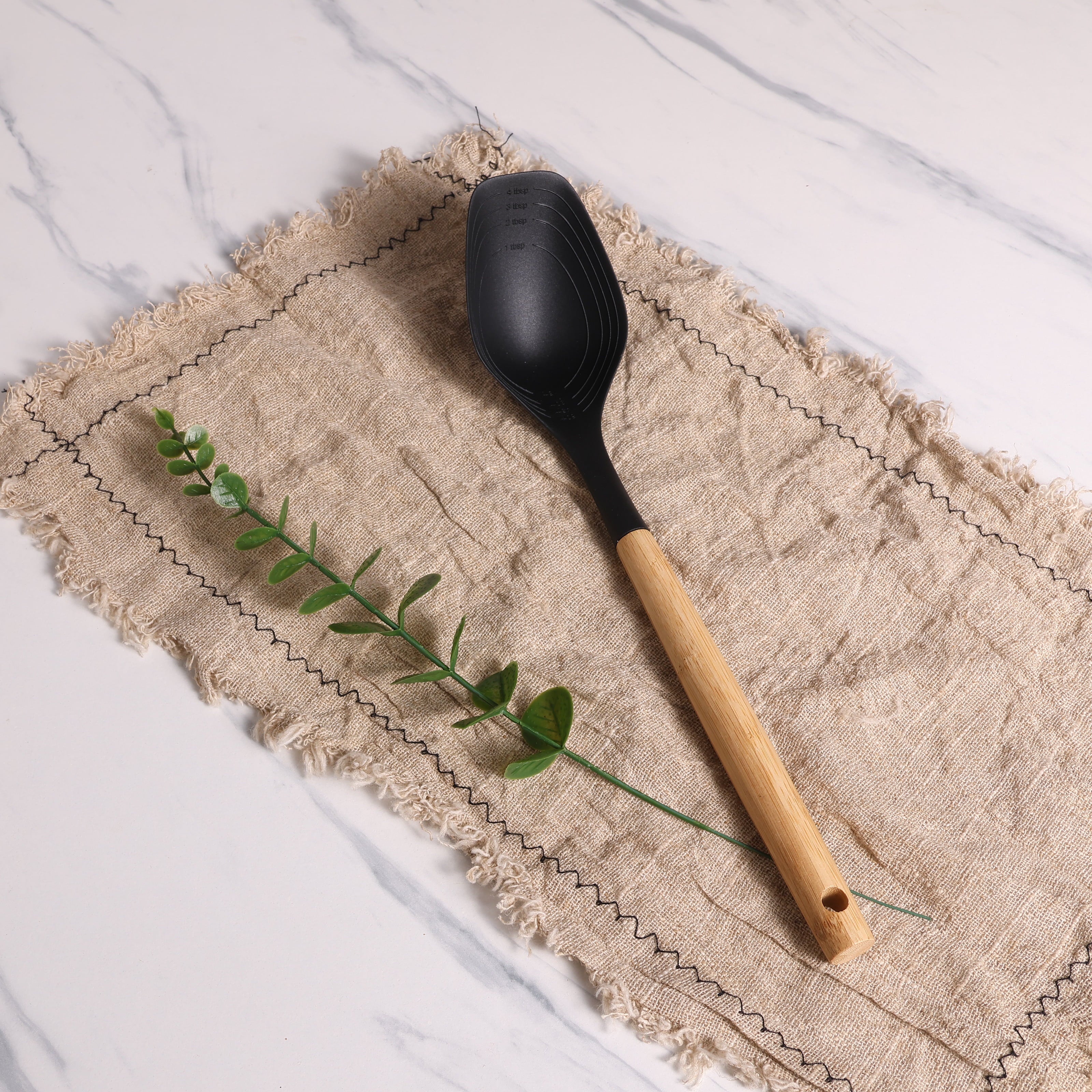 Heavy Duty with Bamboo Handle, Ideal for Cooking , 13in L - Multi-Purpose Hand Tool for Daily Meal Prep Detail