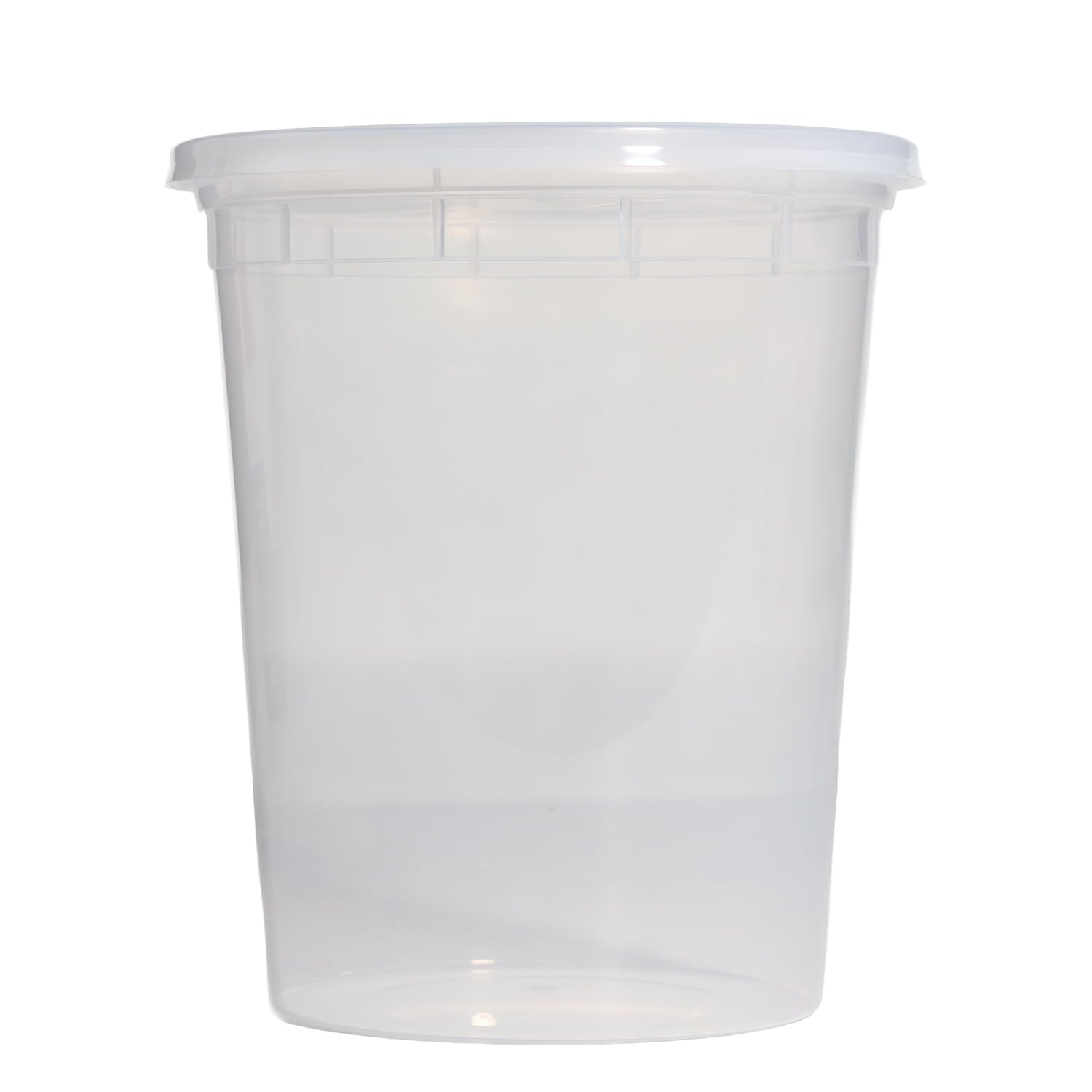 Whimsical Doughnut 40 Piece 32oz Plastic Deli Container, Ideal Use for Meal Prep and Batch Cooking - Deliciously Soft Cupcake Sensory Glob Detail