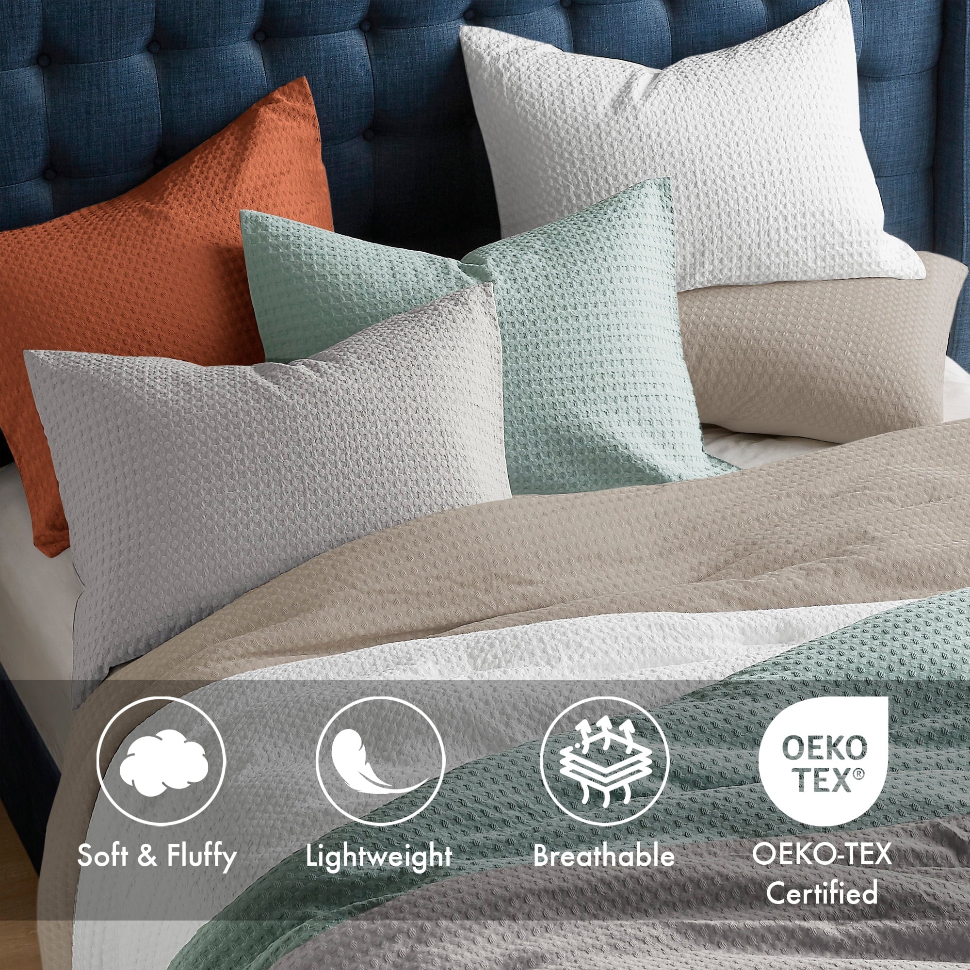 Luxurious Quilted Comforter Sets Twin/Twin-XL, 2 Piece Soft Bedding Sets, Off-White Comforter Bed Set with Pillow Shams - Hypoallergenic Ultra-Fluffy Quilt for Winter Detail