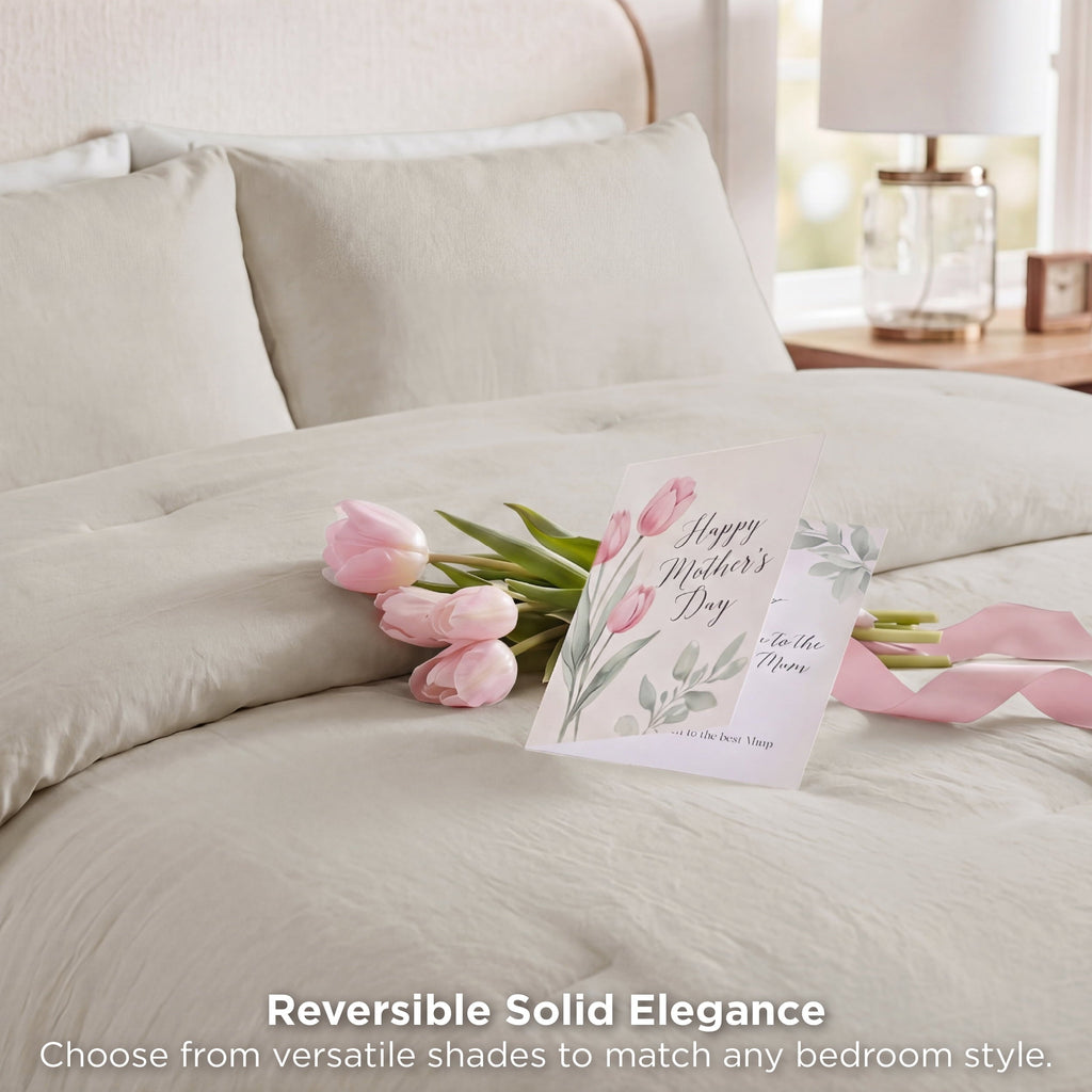 Heavyweight Warmth 3 Pieces Queen Comforter Bedding Set, Beige Bed Comforter Set for All Seasons, 1 Lightweight Prewashed Comforter and ... - Cloud-Like Soft Lightweight Bed Comforter Detail