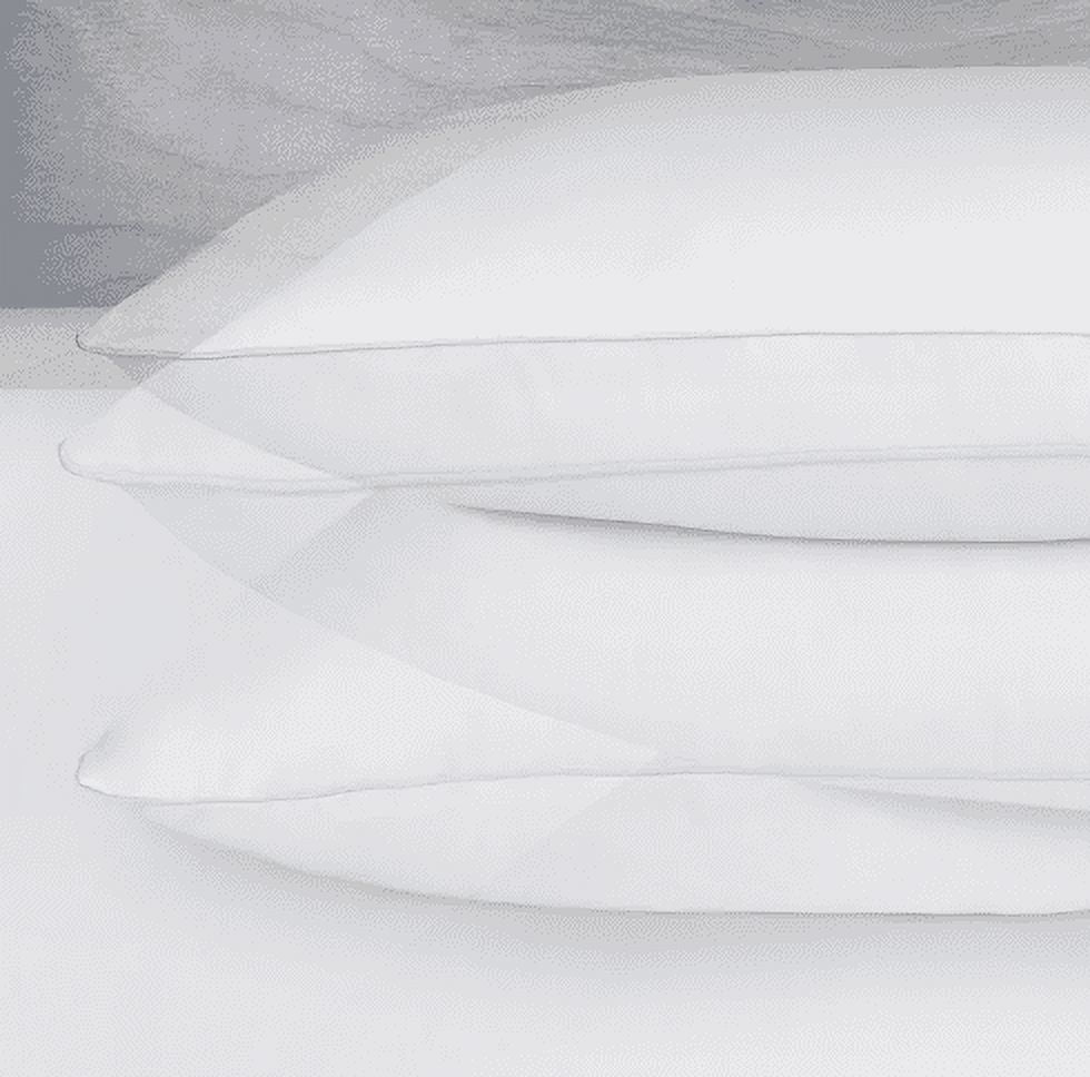 Ergonomic Memory Foam Queen Microfiber Polyester Bed Pillows Hypoallergenic (2 Count) - Orthopedic Shredded Foam Bed Pillow Set Detail
