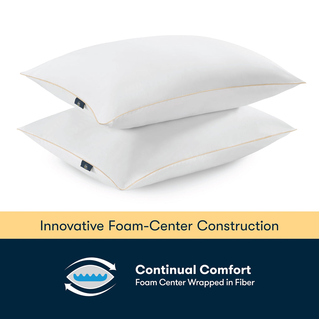 Ergonomic Memory Foam pedic Bounce Back Standard/Queen Bed Pillow, Hypoallergenic Fill - Ergonomic Memory Foam Pillow for Neck Pain Support Detail