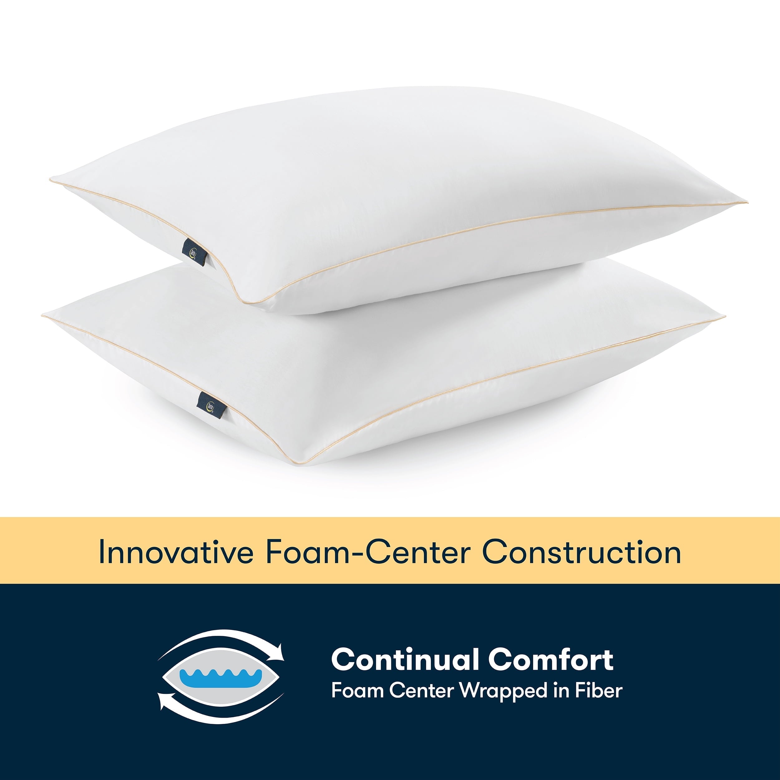 Ergonomic Memory Foam pedic Bounce Back Standard/Queen Bed Pillow, Hypoallergenic Fill - Ergonomic Memory Foam Pillow for Neck Pain Support Detail