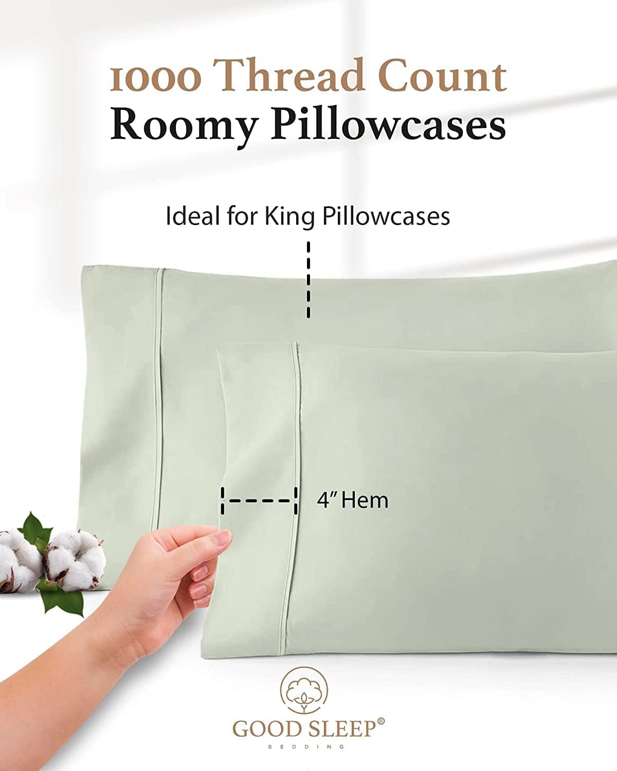 Cooling Sateen Queen Size Flat Sheet Only - Hotel Style 100% Egyptian Cotton Sheet, Soft & Breathable, Sateen Weave 800 Thread Count... - Luxury Bed Sheet Set with Deep Pockets Detail