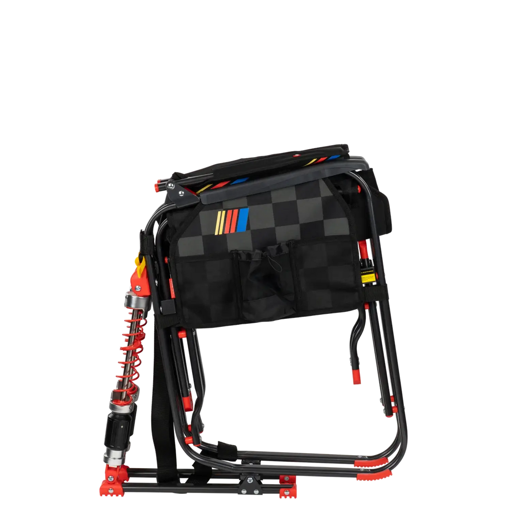 Luxury Camp Adjustable Rocker - NASCAR - Choice 899 - Patented Spring-Action Rocking Chair for Camping Detail
