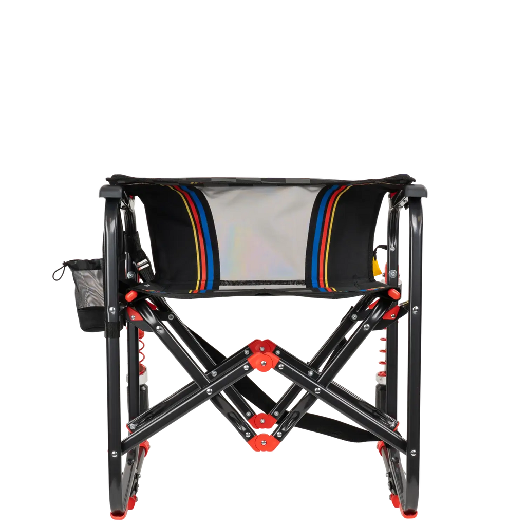 Luxury Camp Adjustable Rocker - NASCAR - Choice 899 - Patented Spring-Action Rocking Chair for Camping Detail