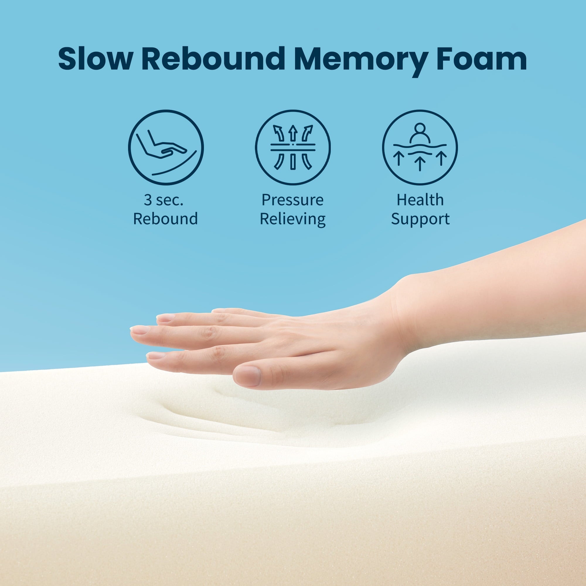 Ergonomic Memory Foam Standard Cooling Memory Foam Pillow, Ergonomic Adjustable Orthopedic Contour Bed Pillows Neck Support for Side Back S... - Orthopedic Shredded Foam Bed Pillow Set Detail