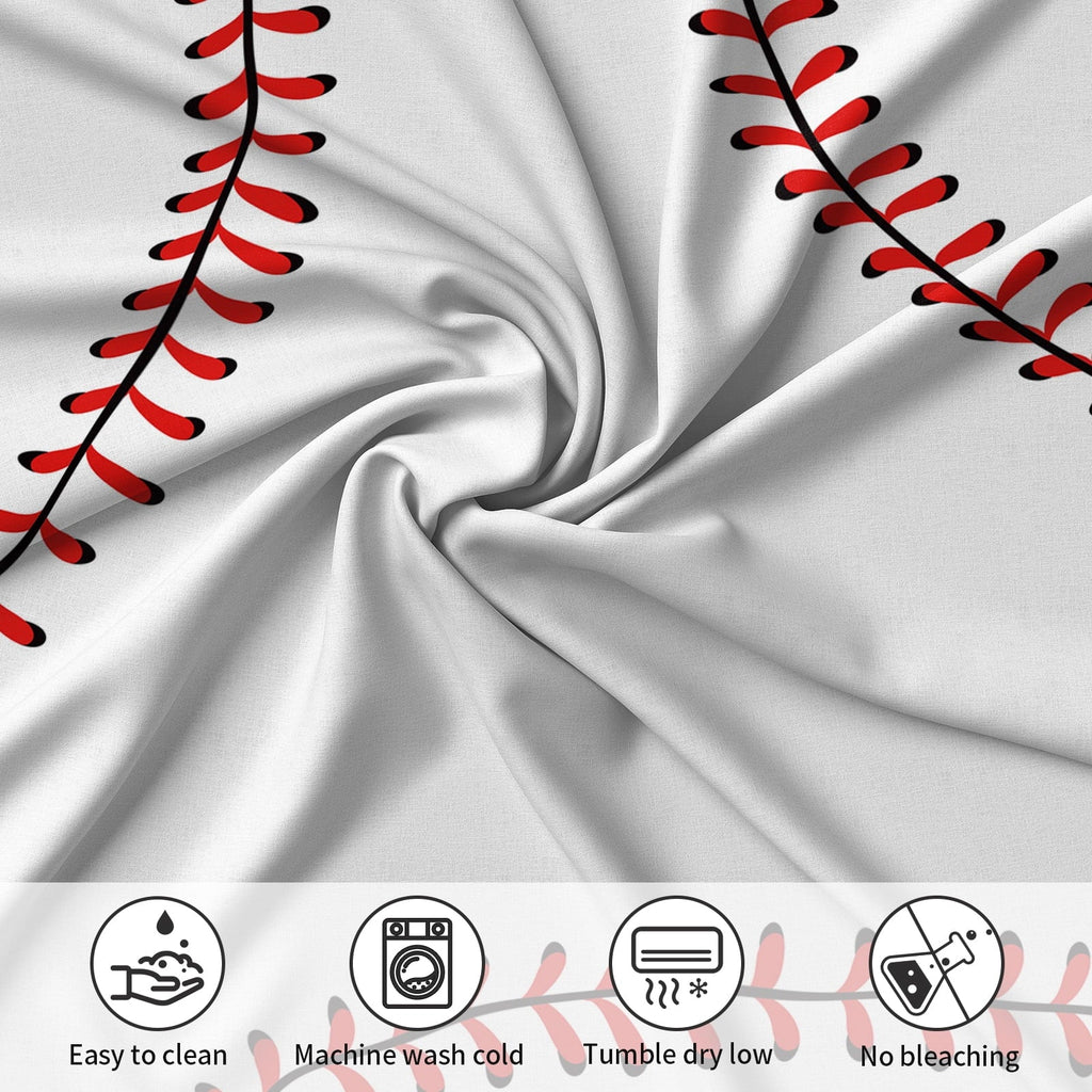 Breathable Luxury Baseball Sheet Set Sports Theme Bedding Set for Kids 3D Baseball Pattern Bed Sheets Baseball Games Bed Sheet Set Room... - Breathable Egyptian Cotton Flat & Fitted Sheets Detail