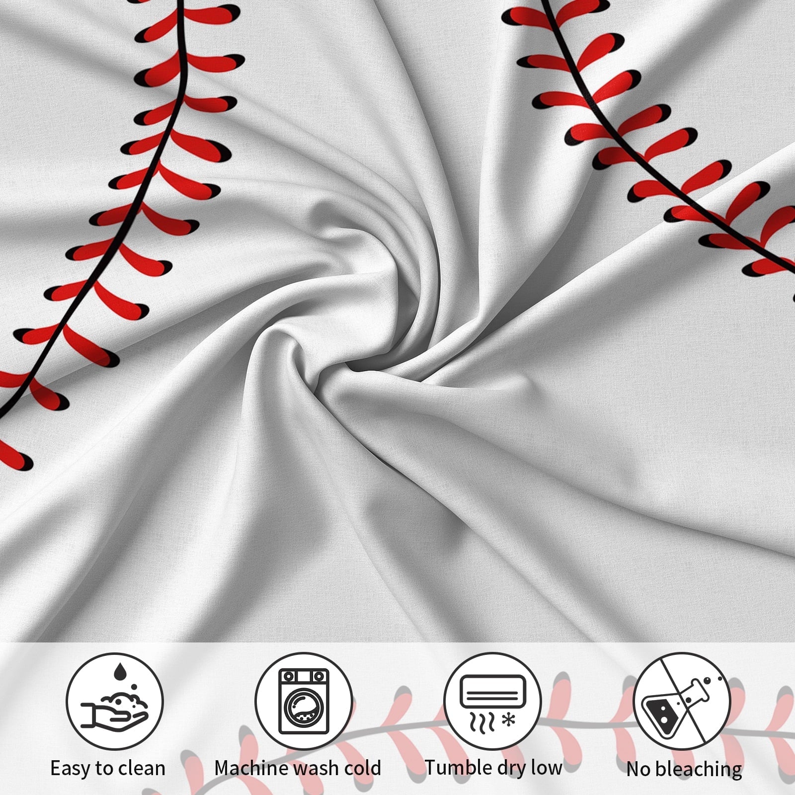 Breathable Luxury Baseball Sheet Set Sports Theme Bedding Set for Kids 3D Baseball Pattern Bed Sheets Baseball Games Bed Sheet Set Room... - Breathable Egyptian Cotton Flat & Fitted Sheets Detail