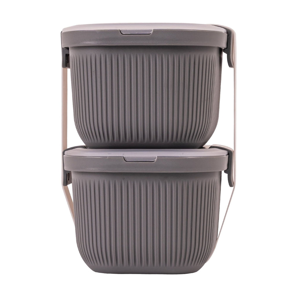 Fun Food Fidget Plastic Food Storage Bento Snack Container, Rectangle, Grey, 19oz Capacity, Made for Portable Food Storage - Deliciously Soft Cupcake Sensory Glob Detail