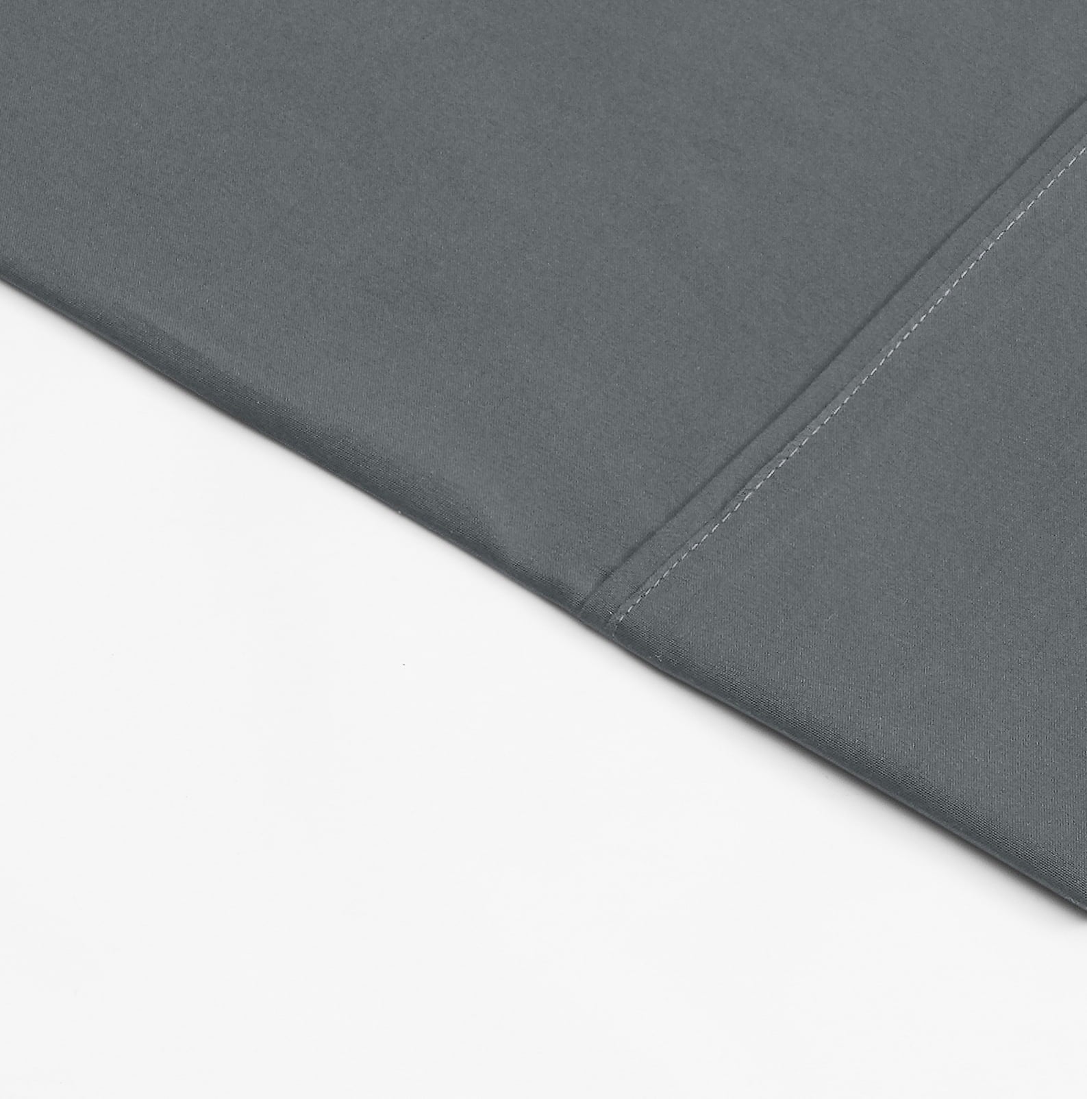 Cooling Sateen Super Soft Brushed Microfiber Bed Sheet Set, Soothing Gray, Queen, 4 Piece - Premium Ultra-Soft Pillowcase Pair for Sleeping Detail