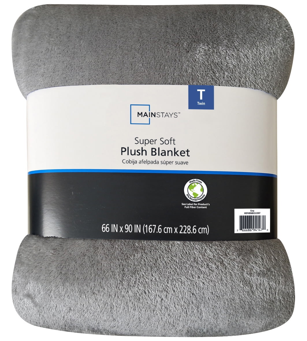 Cozy Fleece Super Soft Plush Blanket, Gray, Twin, Adult/Teen - Super Soft Reversible Sherpa Flannel Blanket Detail