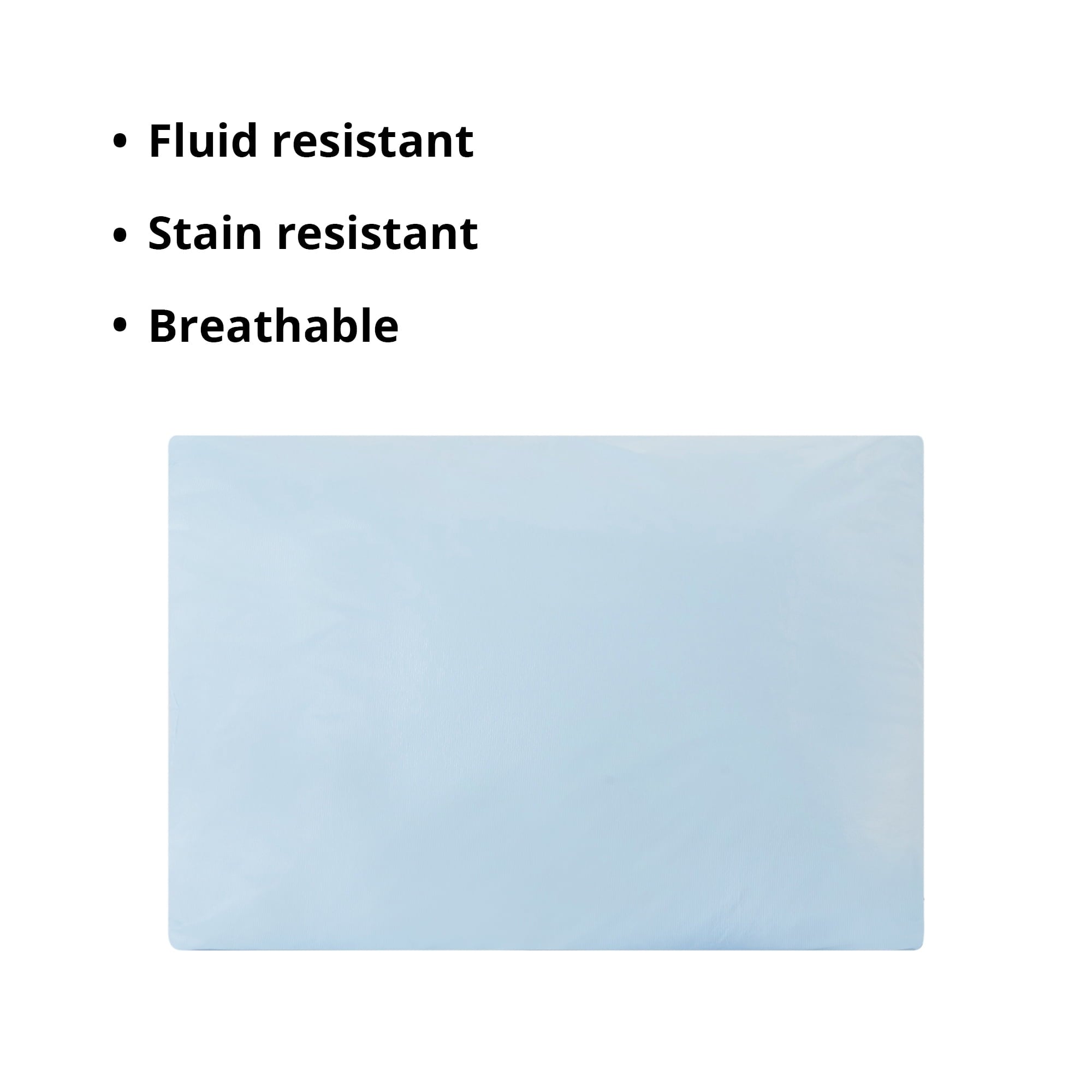 Orthopedic Support Reusable Water-Resistant Soft Polyester Fill Blue Bed Pillow, 19" x 25", 1 Ct - Decorative Throw Pillow Cushion for Sofa & Bed Detail