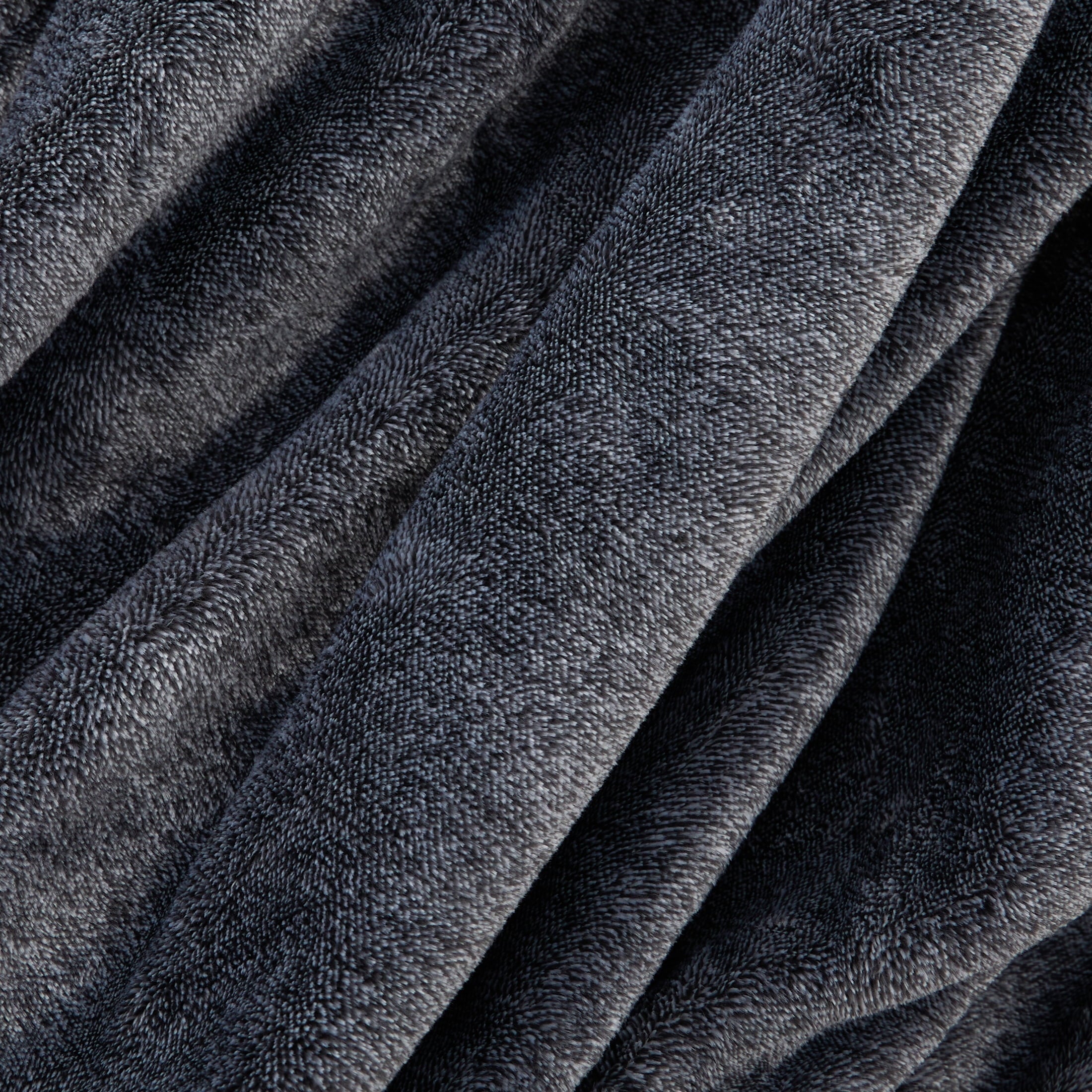 Super Soft Flannel Plush Heathered Soft Oversized Throw Blanket, Gray - Cozy Fleece Throw Blanket for Couch & Bed Detail