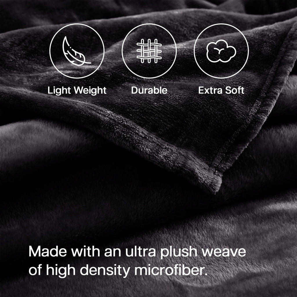 Super Soft Flannel Microplush Fleece Blanket Cozy for Bed and Throw Cozy for Bed and Throw 310 GSM Soft Microfiber Lightweight Warm Fluf... - Luxury Knitted Decorative Throw Blanket with Fringes Detail