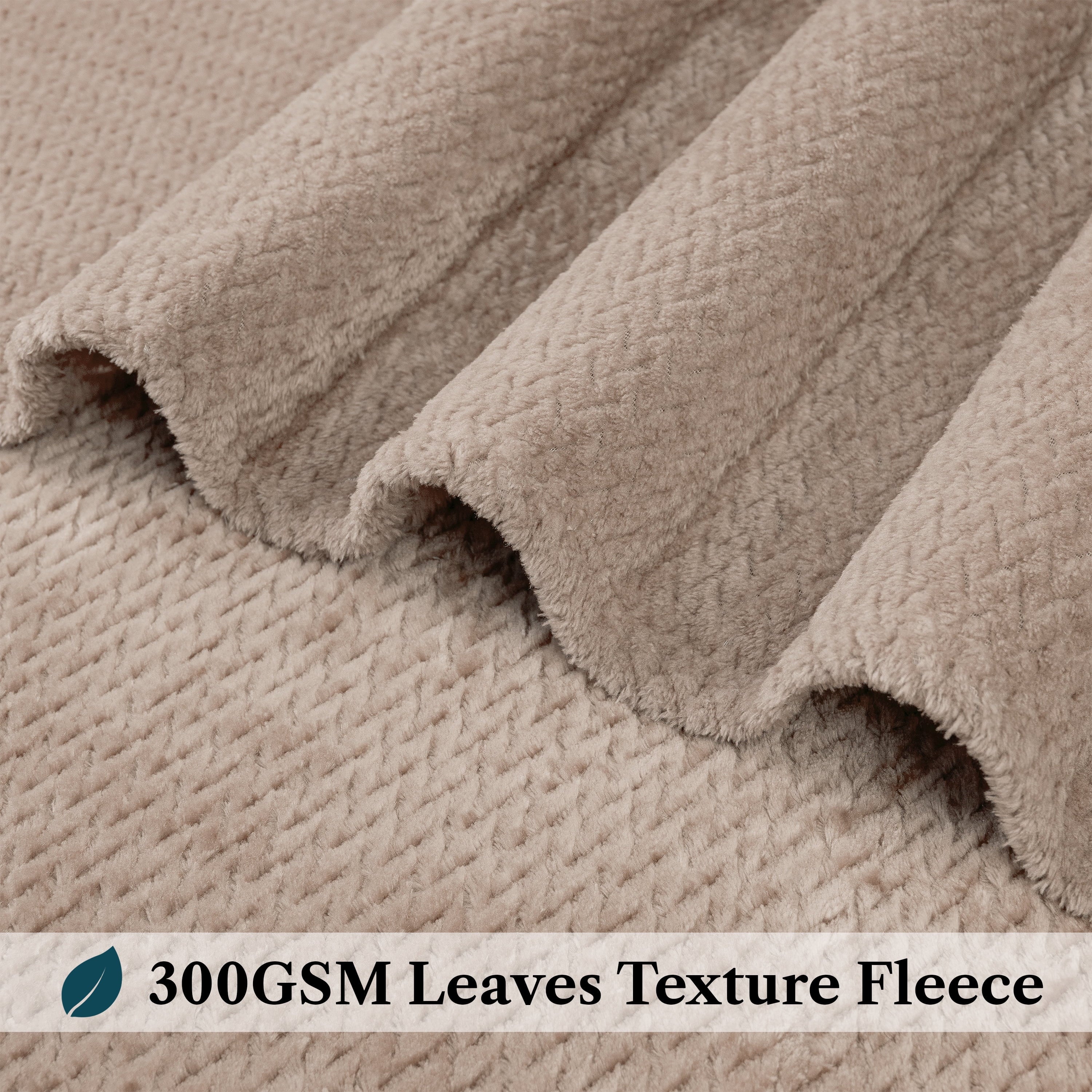 Cozy Fleece Soft Fleece Taupe Tan Throw Blanket for Couch, Lightweight Plush Warm Blankets for Bed, Fuzzy Cozy Flannel Blanket Th... - Cozy Fleece Throw Blanket for Couch & Bed Detail