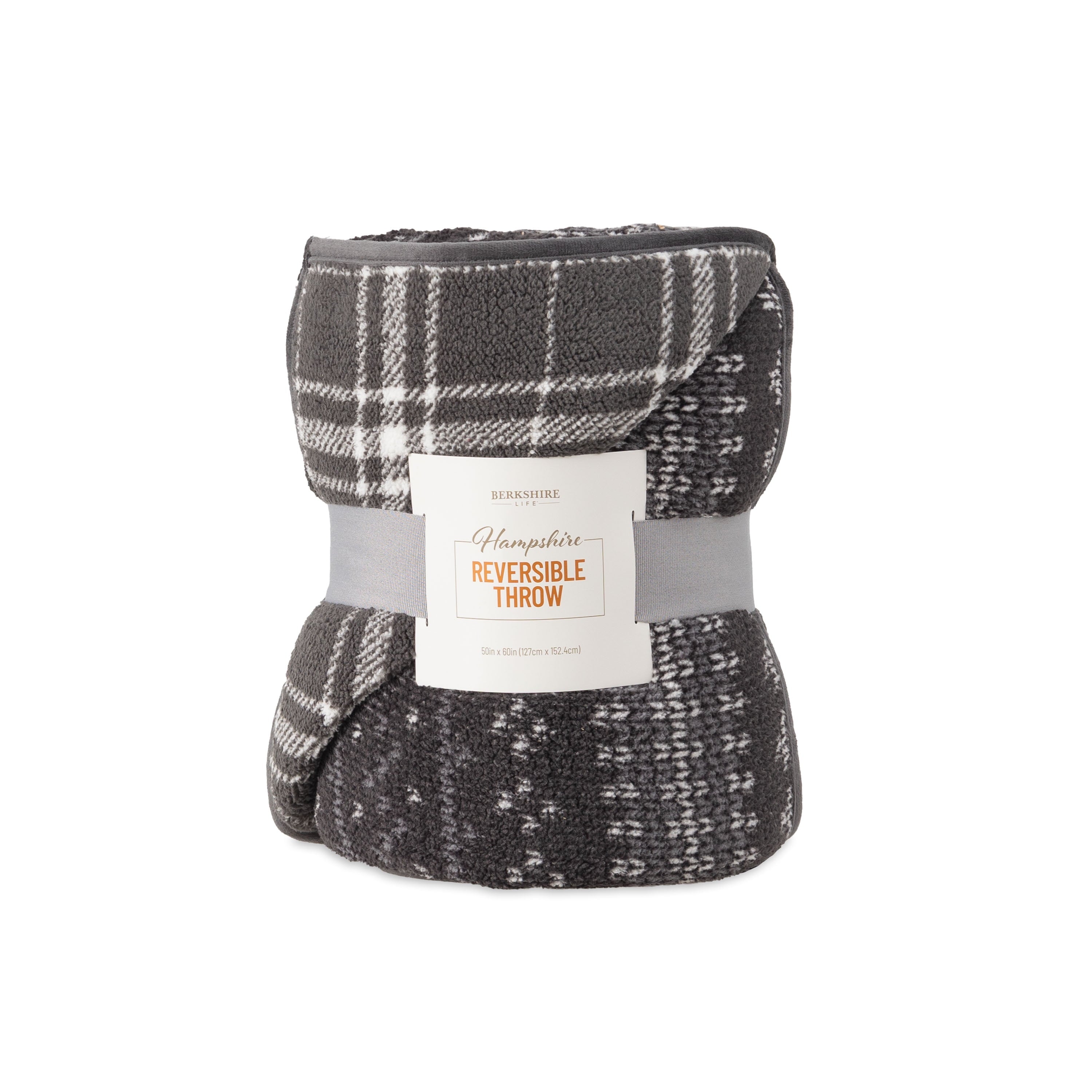 Decorative Knitted Berkshire Life Reversible Printed Hampshire Soft Throw Blanket, Glacier Fair Isle - Cozy Fleece Throw Blanket for Couch & Bed Detail