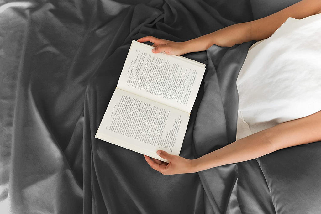 Breathable Luxury 4-Piece Extra Deep Pocket Sheet Set - Full Size Breathable & Cooling Bed Sheets Fits 18"-24" Mattresses, Gray - Premium Ultra-Soft Pillowcase Pair for Sleeping Detail