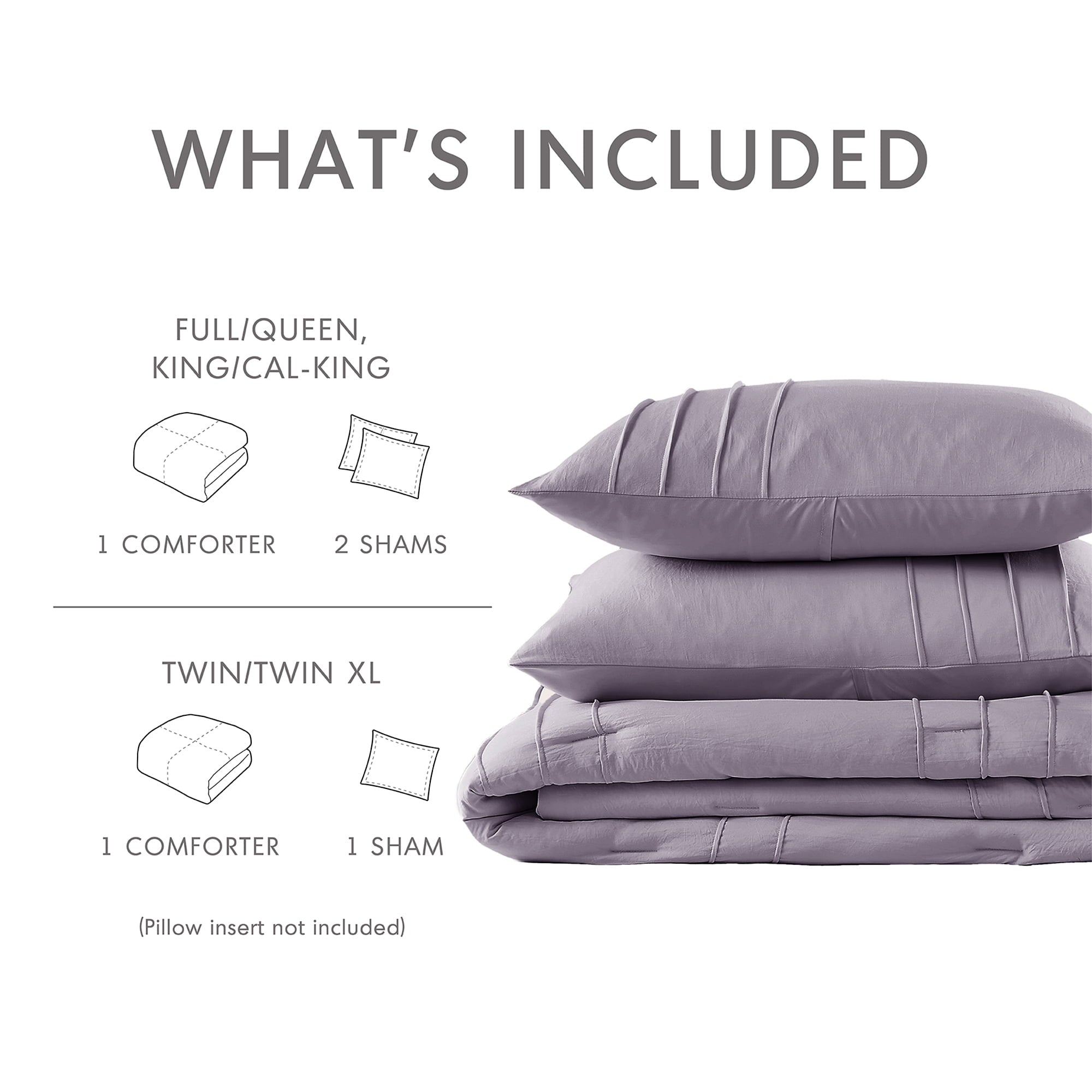 Fluffy Down Alternative Full/Queen Comforter Set, Boho 3-Piece Pintuck Stitching Bedding Set, Soft Washed Pleated Bed Sets with Pillow Shams,... - Cloud-Like Soft Lightweight Bed Comforter Detail