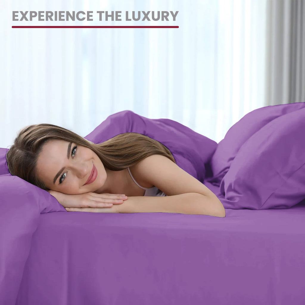 Breathable Luxury Queen Size Sheets Set Brushed Microfiber High GSM, 4 Piece Sheet Set Upto 16 Inches Deep Pocket Bedding Sheets & Pillow - Premium Ultra-Soft Pillowcase Pair for Sleeping Detail