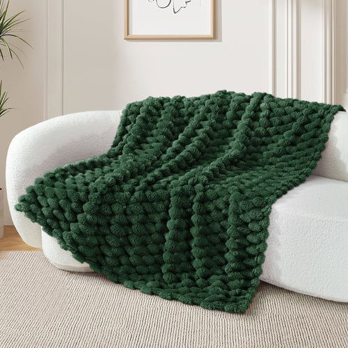 Cozy Fleece 50"x60" Throw Blanket for Couch with Expanded 3D-Jacquard Pattern, Fuzzy Soft Cozy Exquisite Blankets or All Season, ... - Cozy Fleece Throw Blanket for Couch & Bed Detail