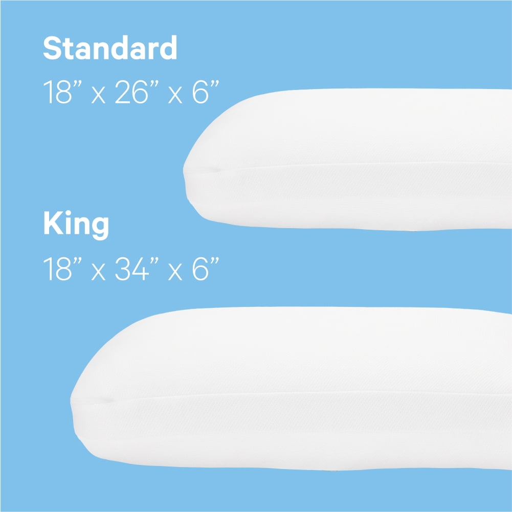 Ergonomic Memory Foam Essential Cooling Foam Pillow, Standard - Orthopedic Shredded Foam Bed Pillow Set Detail