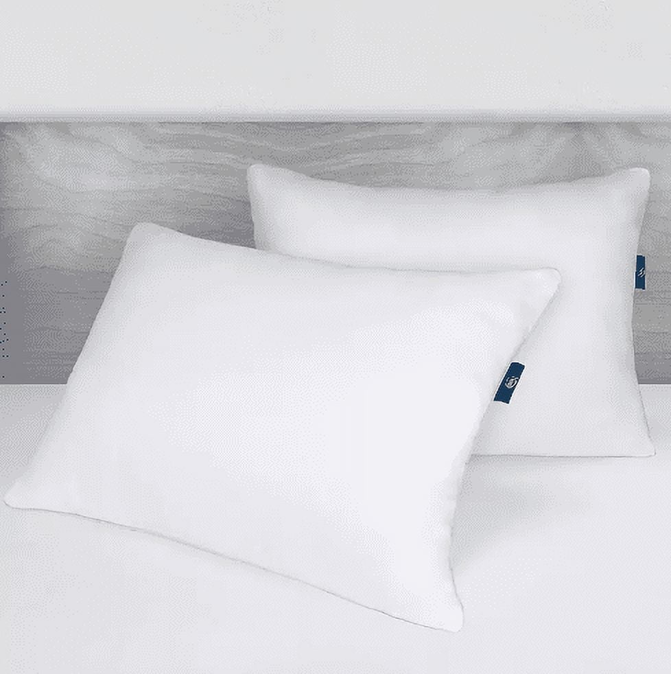 Ergonomic Memory Foam Queen Microfiber Polyester Bed Pillows Hypoallergenic (2 Count) - Orthopedic Shredded Foam Bed Pillow Set Detail