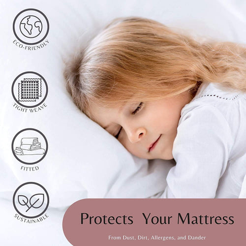 Breathable Luxury Luxurious Hotel Quality Crib Fitted Sheet – 100% Cotton – Ultra Soft, Skin-Friendly & Hypoallergenic – Deep Pocket Fi... - Luxury Bed Sheet Set with Deep Pockets Detail