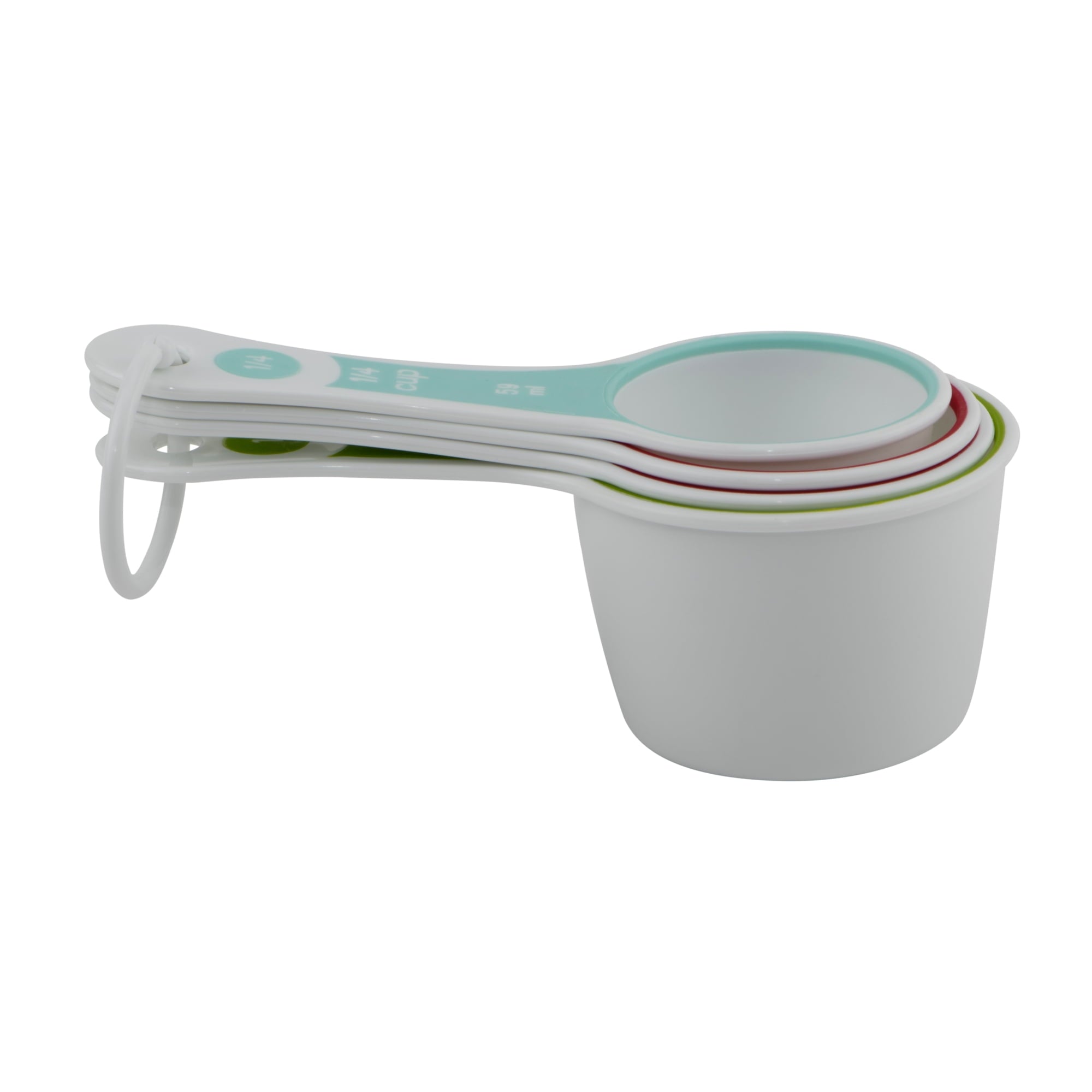 Ergonomic Manual (3 pack) 4-Piece Measuring Cups Set, Multicolor - Premium Stainless Steel Garlic Presser & Peeler Detail
