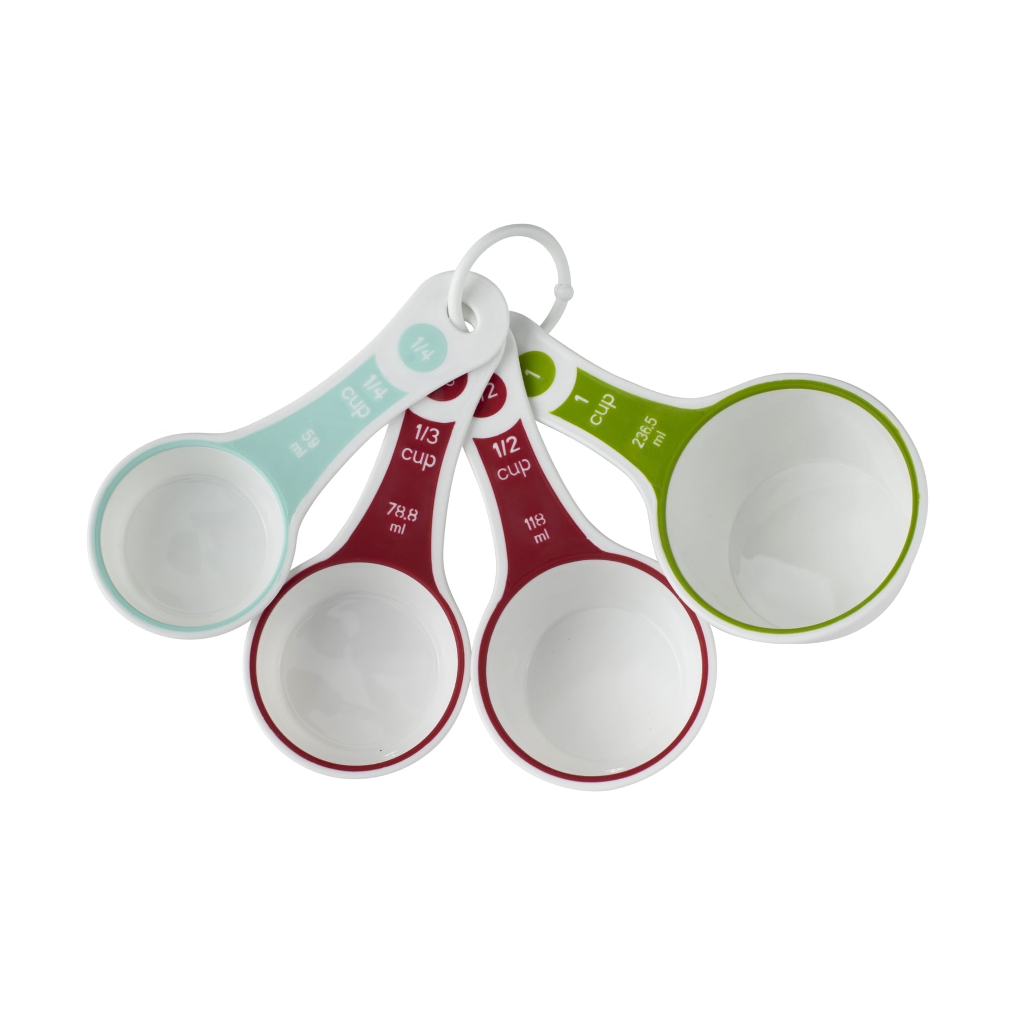 Ergonomic Manual (3 pack) 4-Piece Measuring Cups Set, Multicolor - Premium Stainless Steel Garlic Presser & Peeler Detail