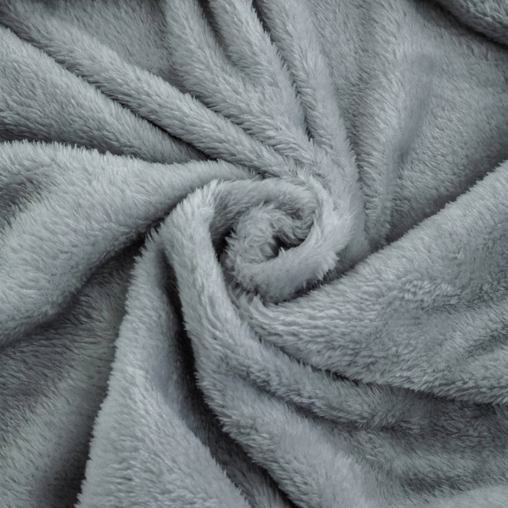 Cozy Fleece Super Soft Plush Blanket, Gray, Twin, Adult/Teen - Super Soft Reversible Sherpa Flannel Blanket Detail