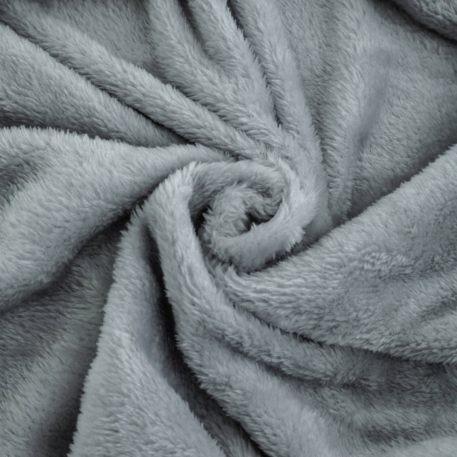 Cozy Fleece Super Soft Plush Blanket, Gray, Twin, Adult/Teen - Super Soft Reversible Sherpa Flannel Blanket Detail