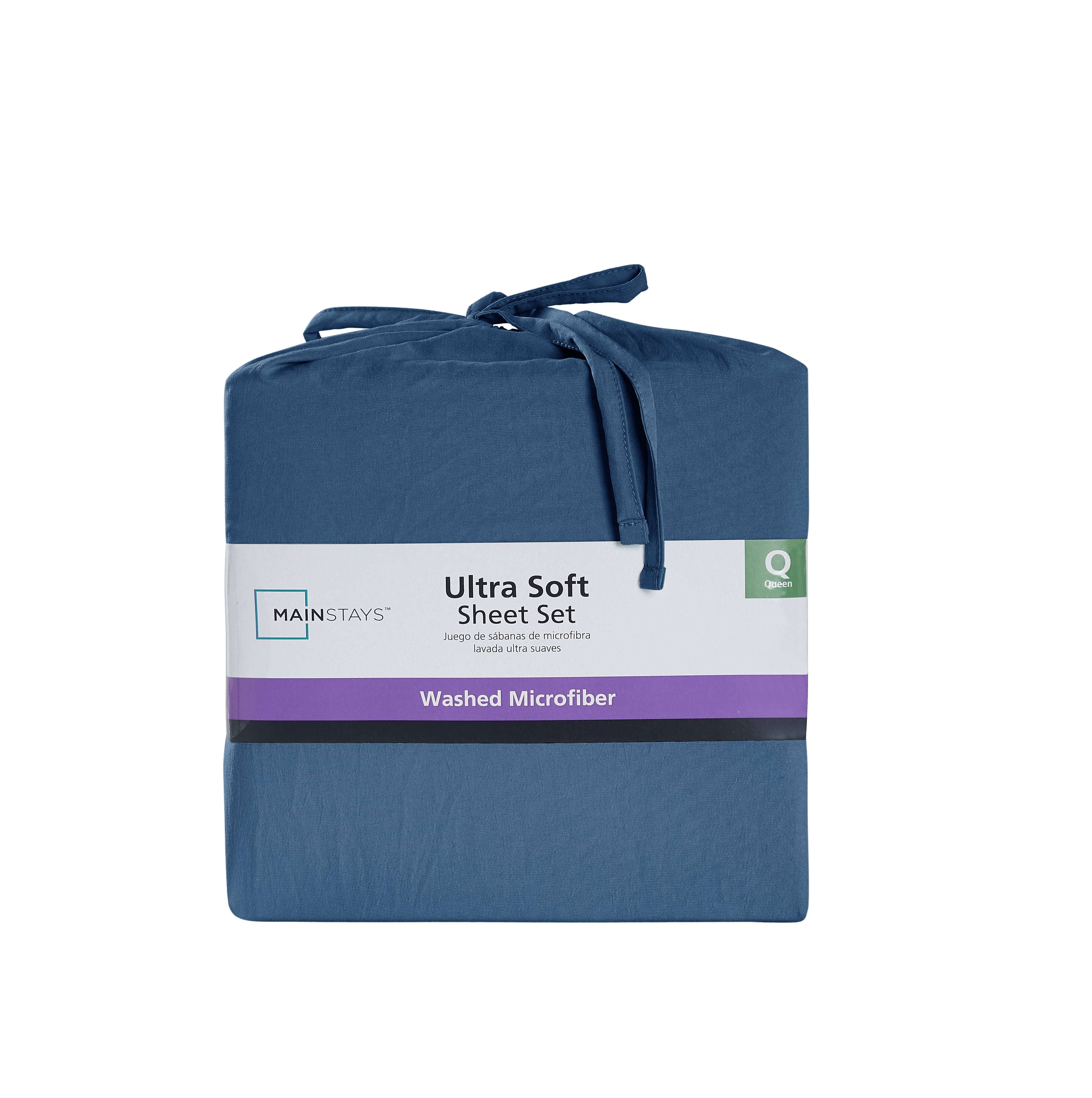 Ultra-Soft Ultra Soft Microfiber Bed Sheet Set, Twin-XL, Indigo, 3 Piece - Premium Ultra-Soft Pillowcase Pair for Sleeping Detail