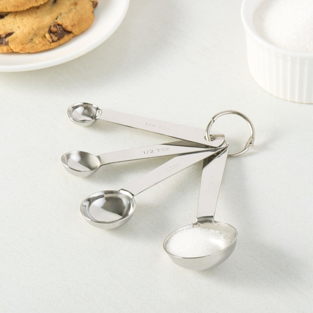 Innovative Kitchen Stainless Steel 4-Piece Nesting Measuring Spoons Set, Stainless Steel Finish - Premium Stainless Steel Garlic Presser & Peeler Detail