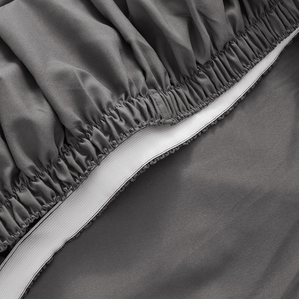 Premium Egyptian Cotton So Soft 3-Piece Dark Gray Sheet Set, Twin - Cooling Hotel Quality Bedding Sheets and Pillowcases Detail