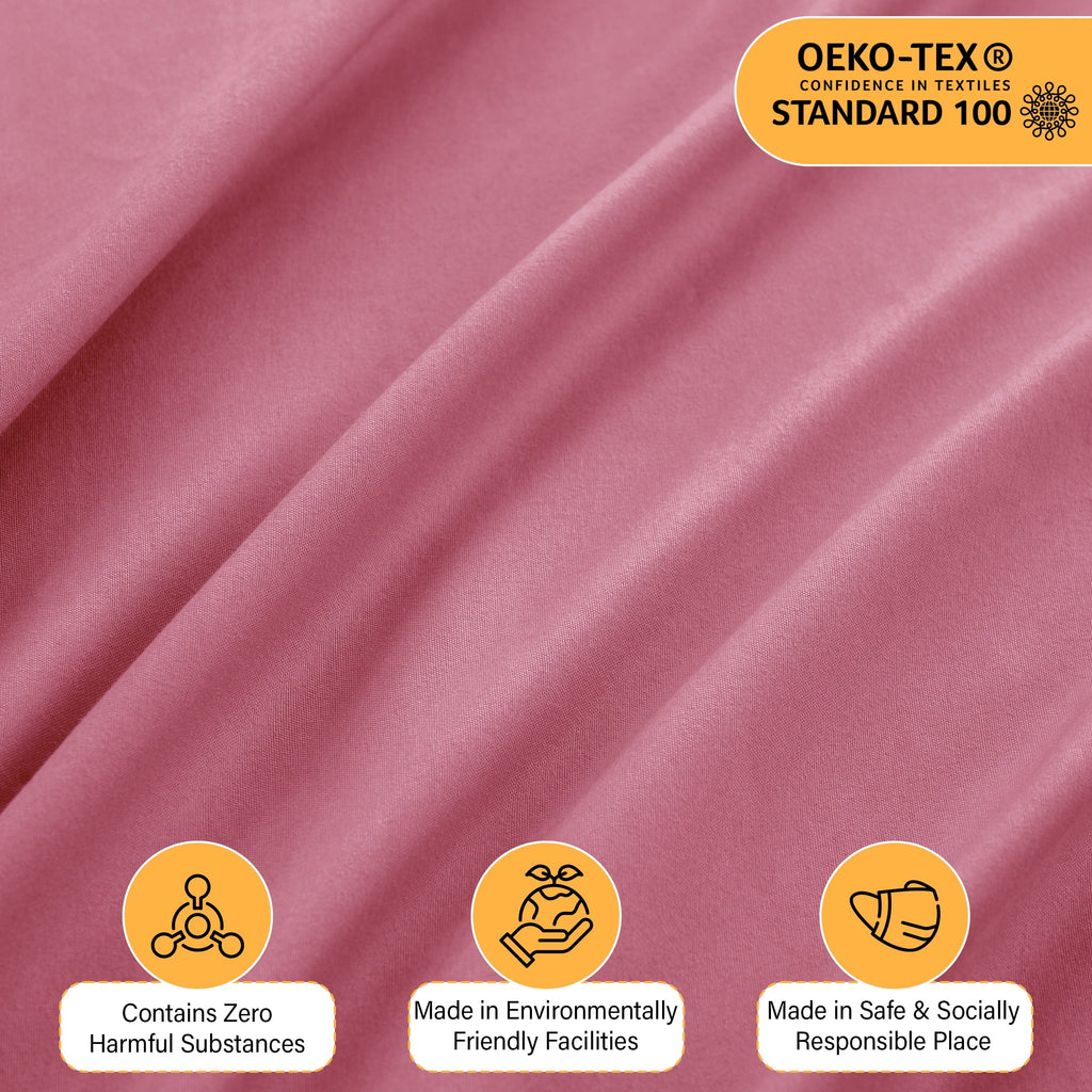 Breathable Luxury Size Sheet Set, 4-Piece Plain Soft Microfiber – Deep Pocket Bed Sheets, Includes 1 Fitted Sheet, 1 Flat Sheet, 2 Pill... - Breathable Egyptian Cotton Flat & Fitted Sheets Detail